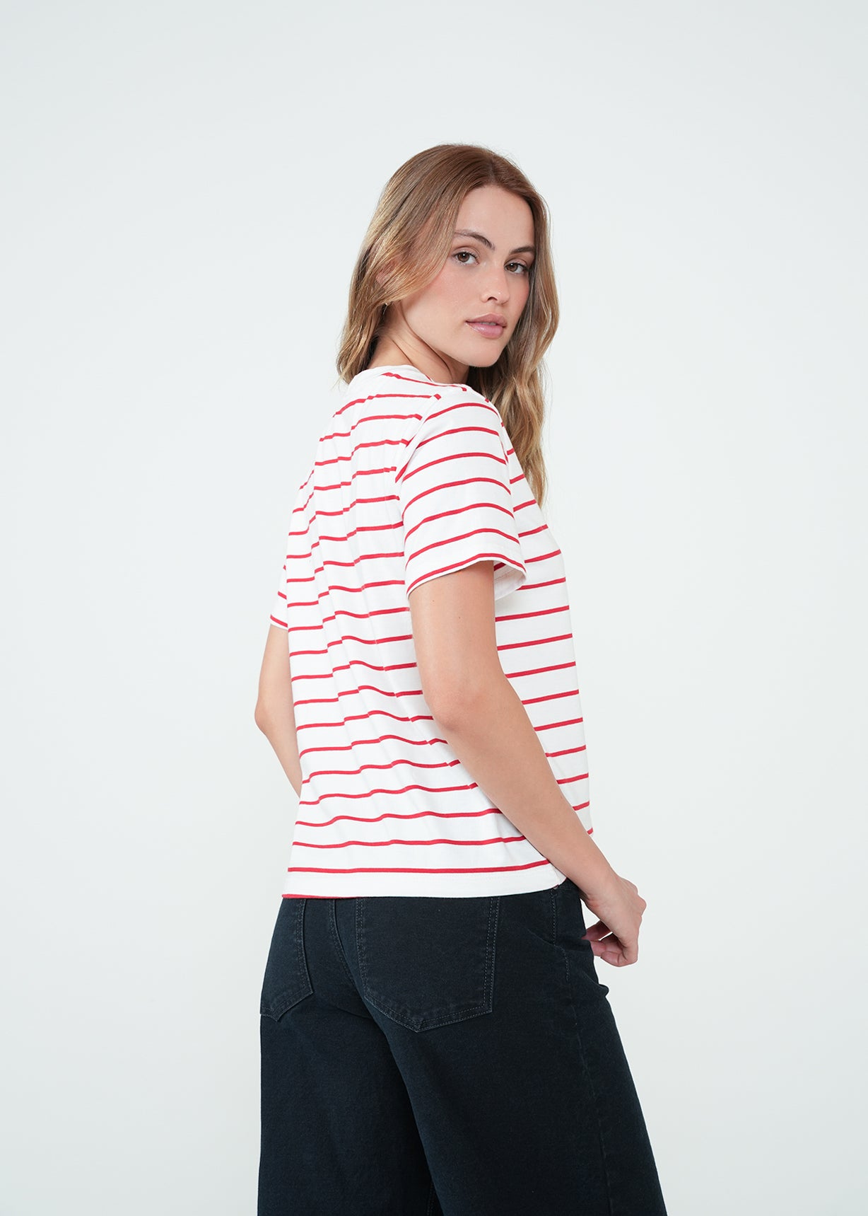 Camiseta estampada a rayas - Crudo 14_401H090_CRU111001_7