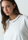 Camiseta manga corta con letras bordadas - Crudo 14_402G073_CRU111001_0