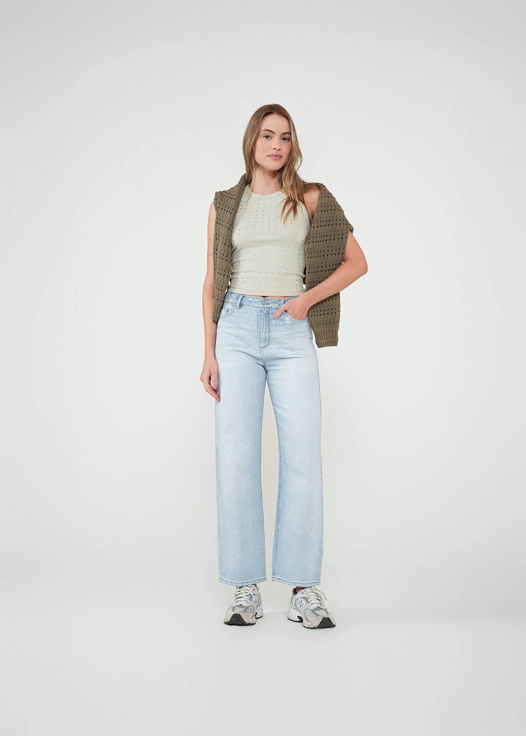 Camiseta con mini brillos - Beige 14_402H001_BEI156307_3