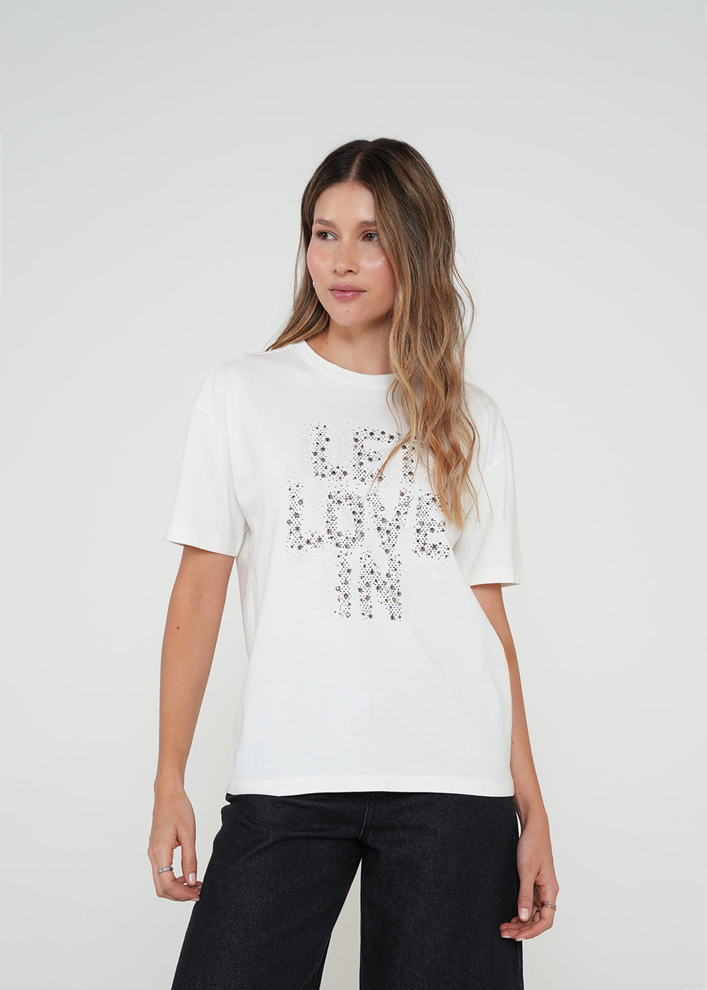 Camiseta básica con brillo - Crudo 14_402H005_CRU111001_0