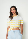 Camiseta manga corta a rayas - Crudo 14_402H070_CRU110605_0