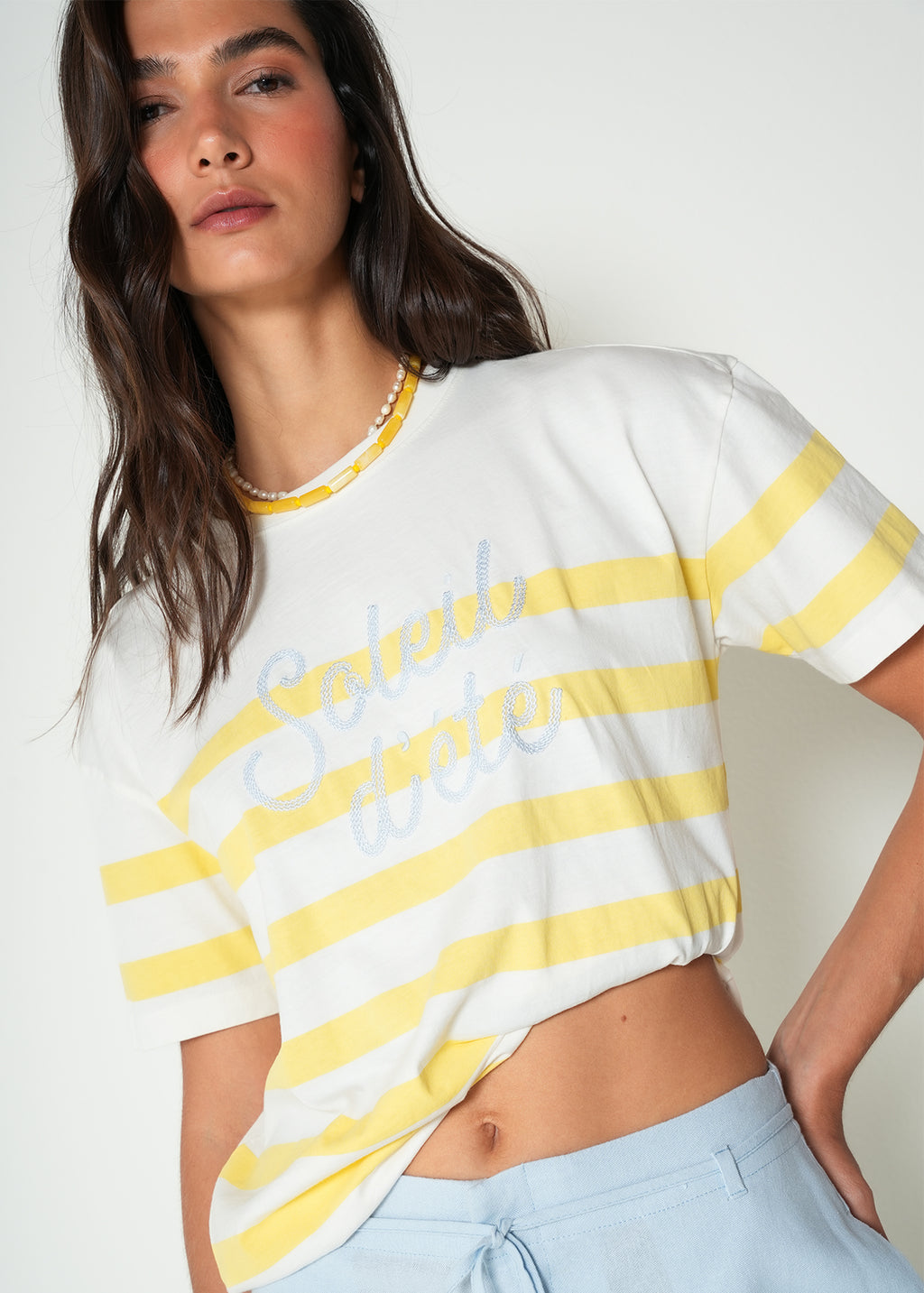 Camiseta manga corta a rayas - Crudo 14_402H070_CRU110605_4