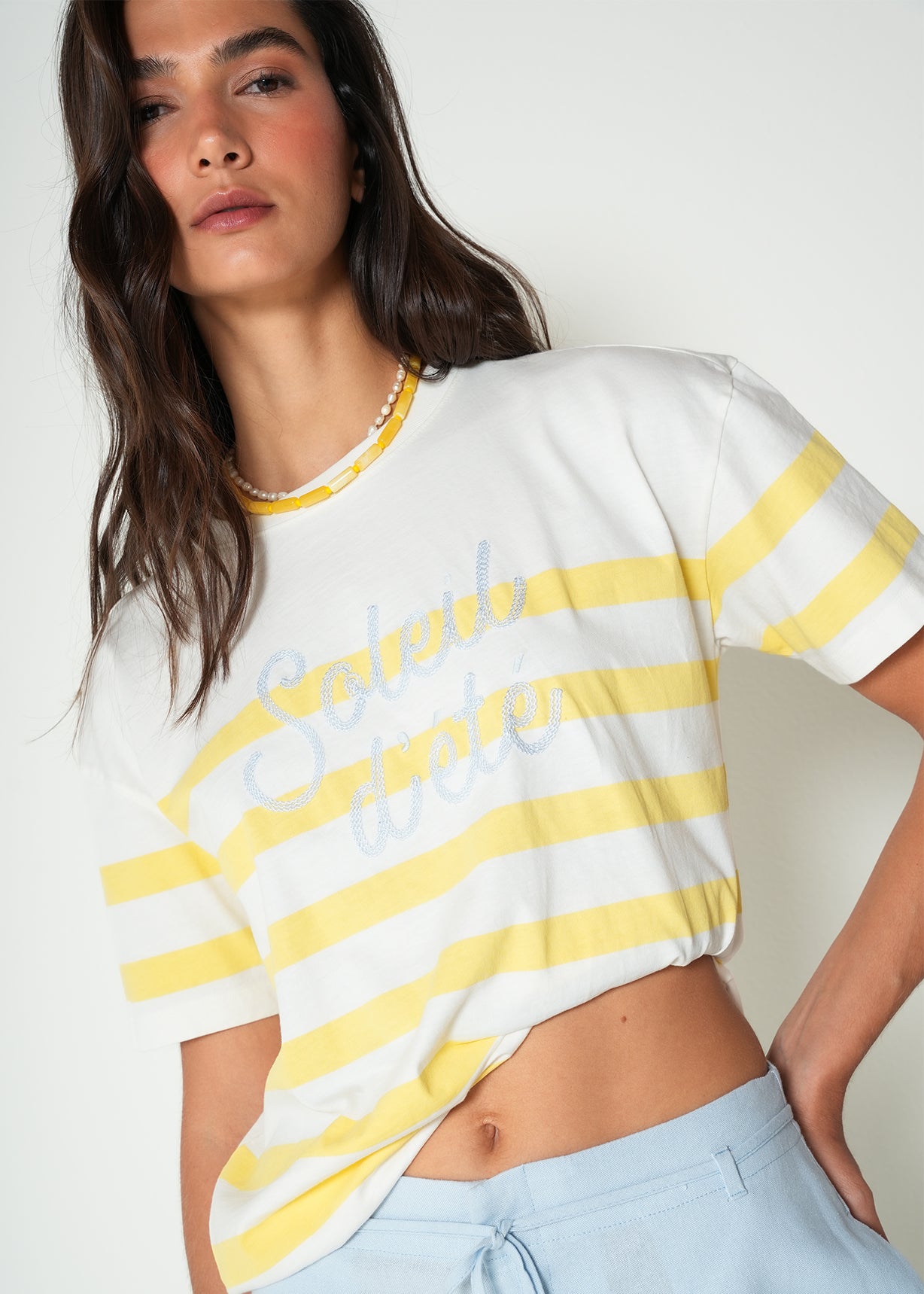 Camiseta manga corta a rayas - Crudo 14_402H070_CRU110605_4