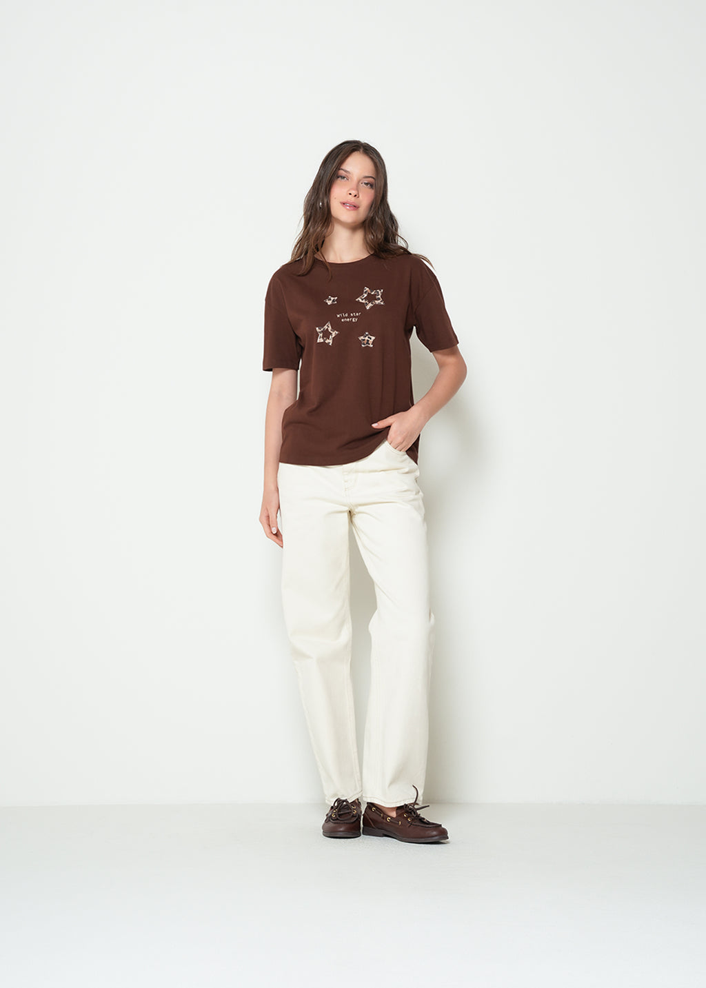 Camiseta manga corta con bordado - Café 14_402H071_CAF191218_3