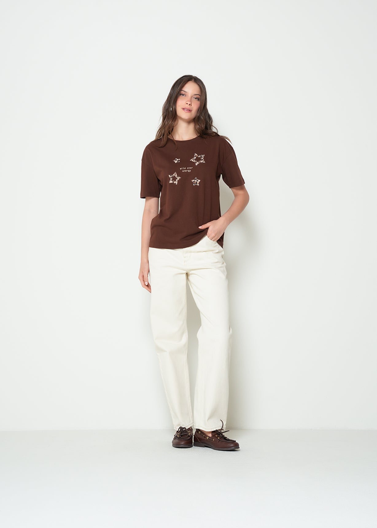 Camiseta manga corta con bordado - Café 14_402H071_CAF191218_3