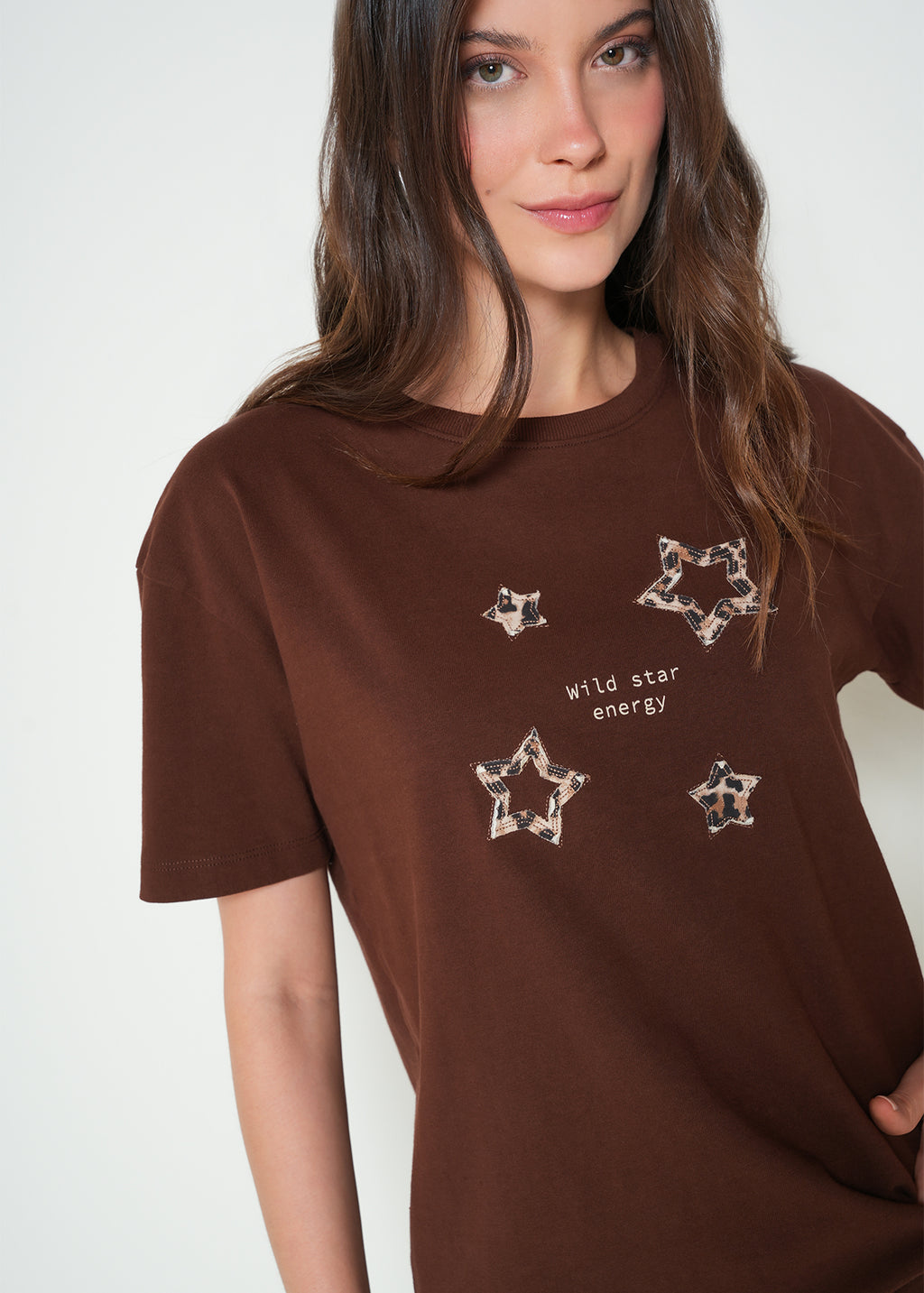 Camiseta manga corta con bordado - Café 14_402H071_CAF191218_4