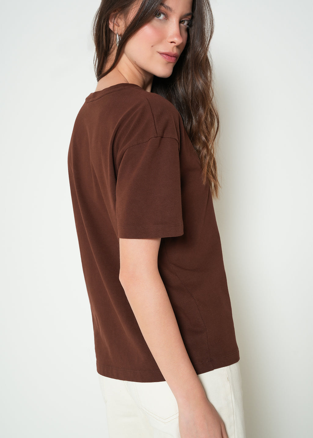 Camiseta manga corta con bordado - Café 14_402H071_CAF191218_6