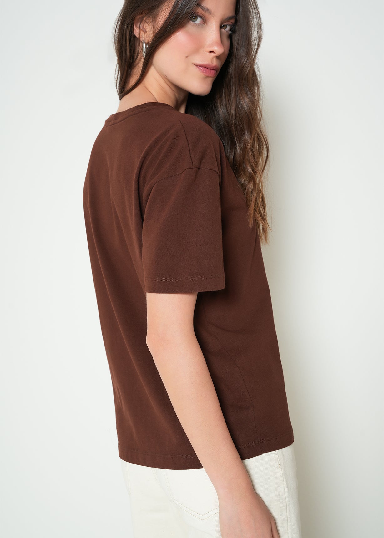 Camiseta manga corta con bordado - Café 14_402H071_CAF191218_6