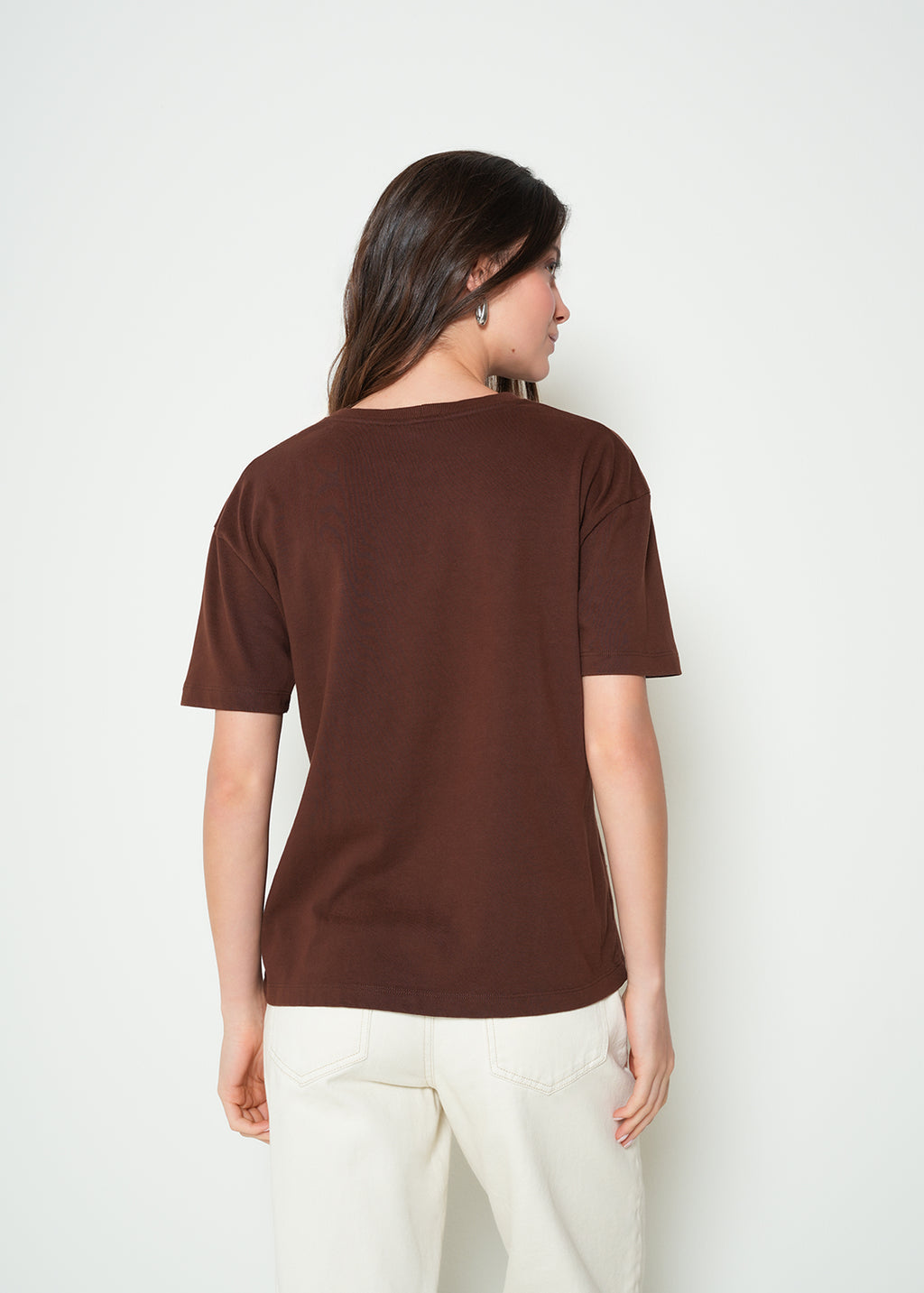 Camiseta manga corta con bordado - Café 14_402H071_CAF191218_7