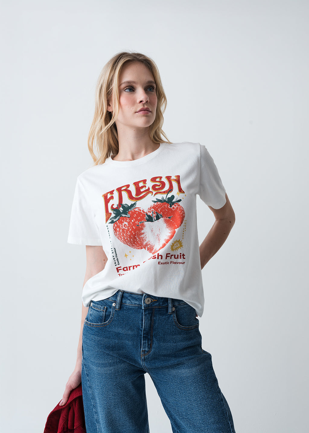 Camiseta manga corta estampada en frente - Crudo 14_403G046_CRU111001_4