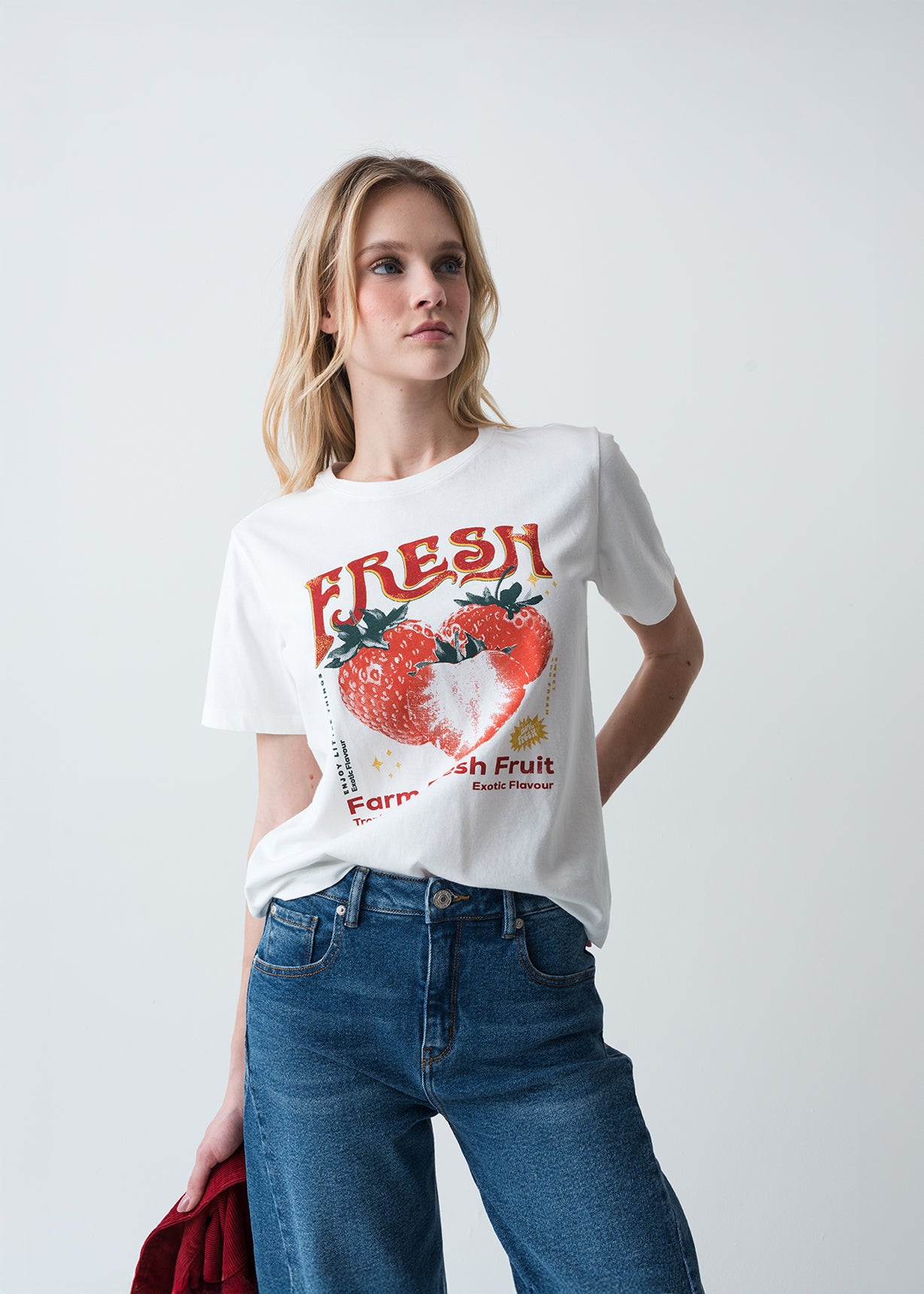 Camiseta manga corta estampada en frente - Crudo 14_403G046_CRU111001_4