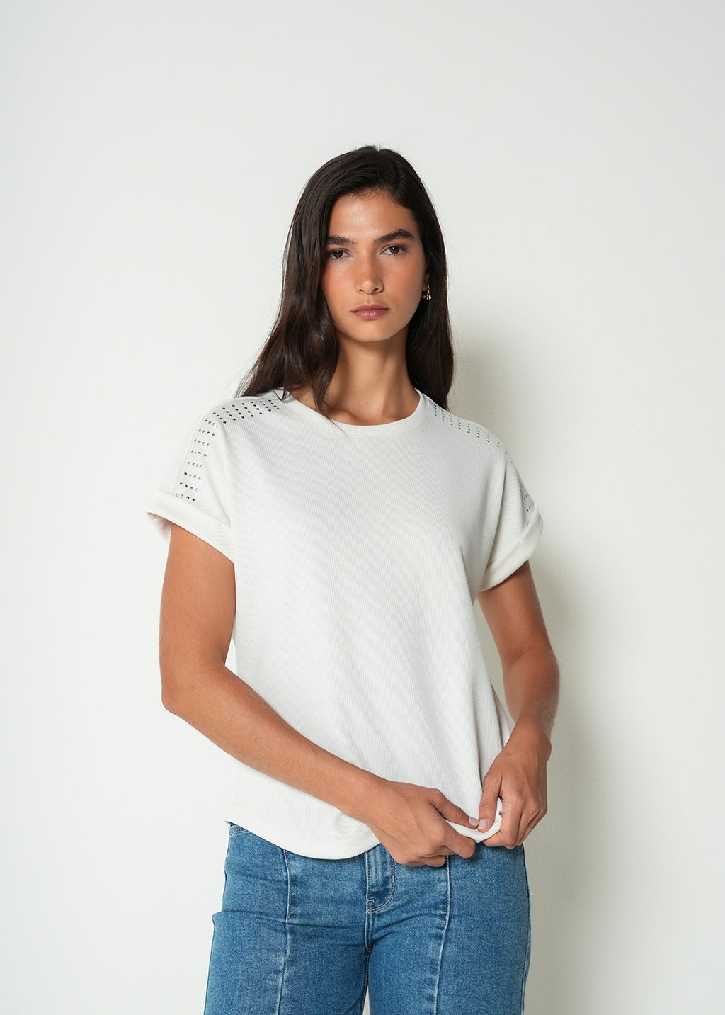 Camiseta manga corta básica - Crudo 14_405H034_CRU110605_0
