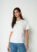 Camiseta básica con estampado floral  - Crudo 14_405H035_CRU111001_0