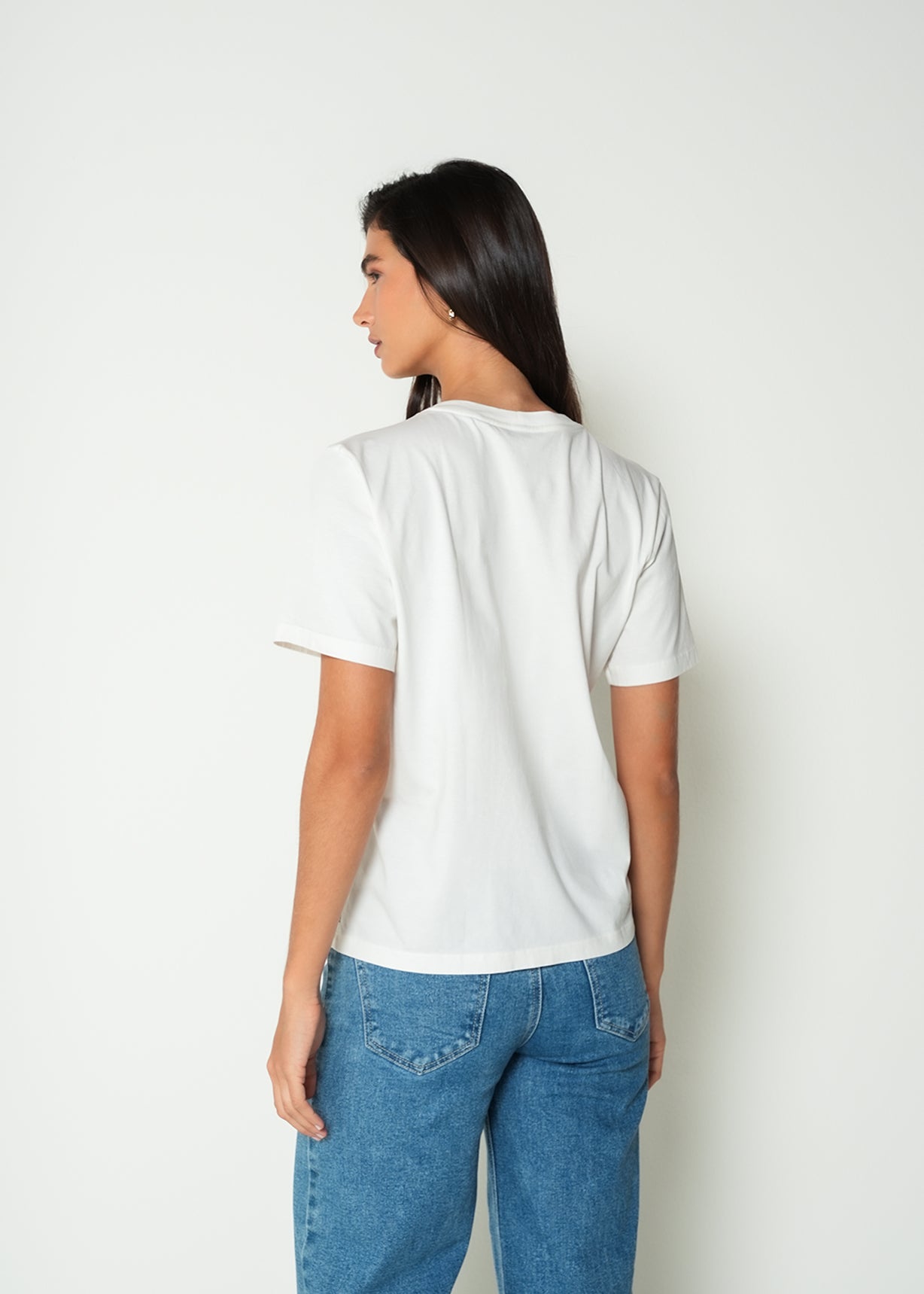 Camiseta básica con estampado floral  - Crudo 14_405H035_CRU111001_7