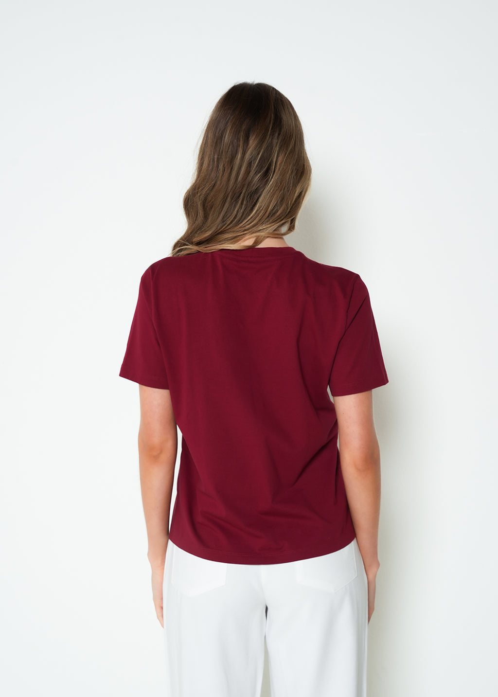 Camiseta básica fit regular cuello redondo estampado - Rojo 14_405H050_ROJ191656_7