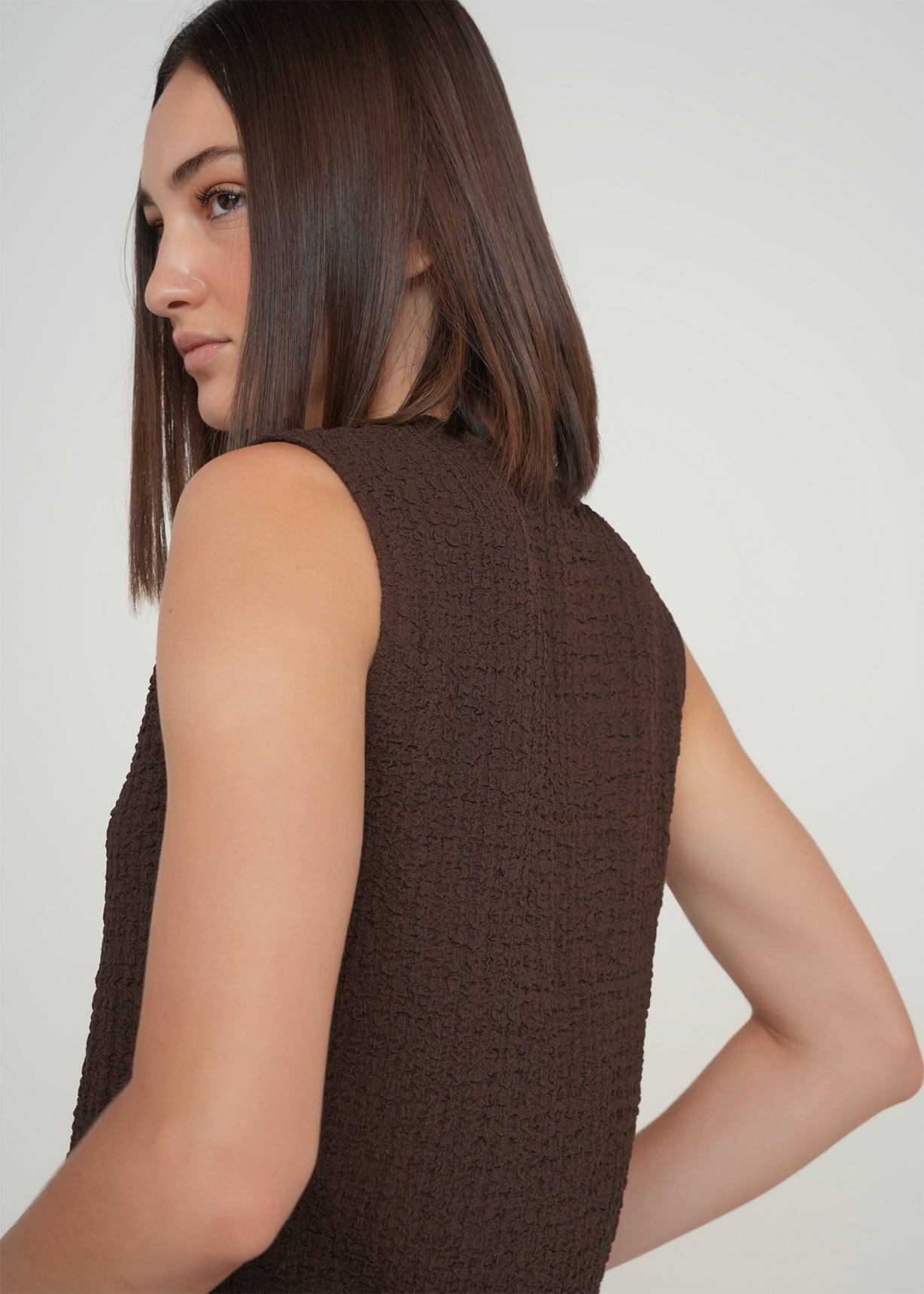 Camiseta para anudar en escote - Café 14_409G004_CAF190912_5