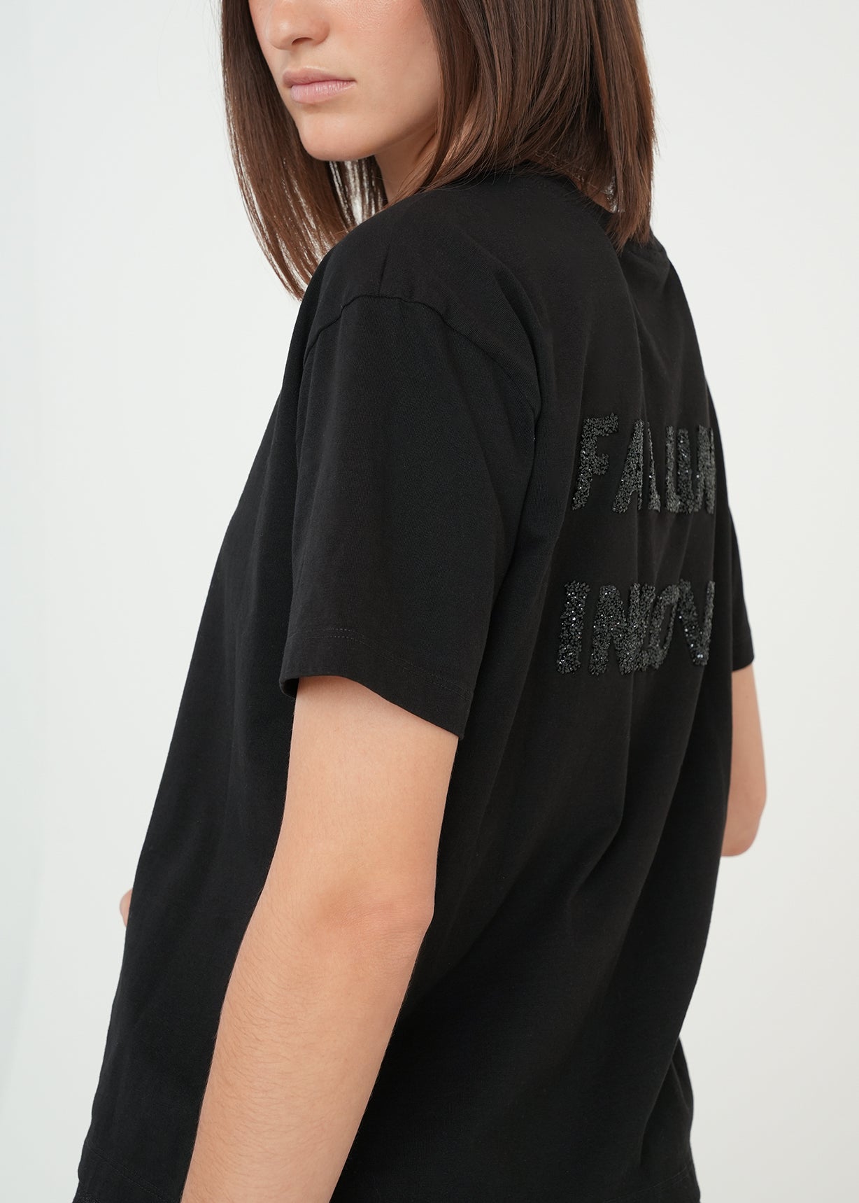 Camiseta con texto brillante - Negro 14_409G050_NEG193909_4