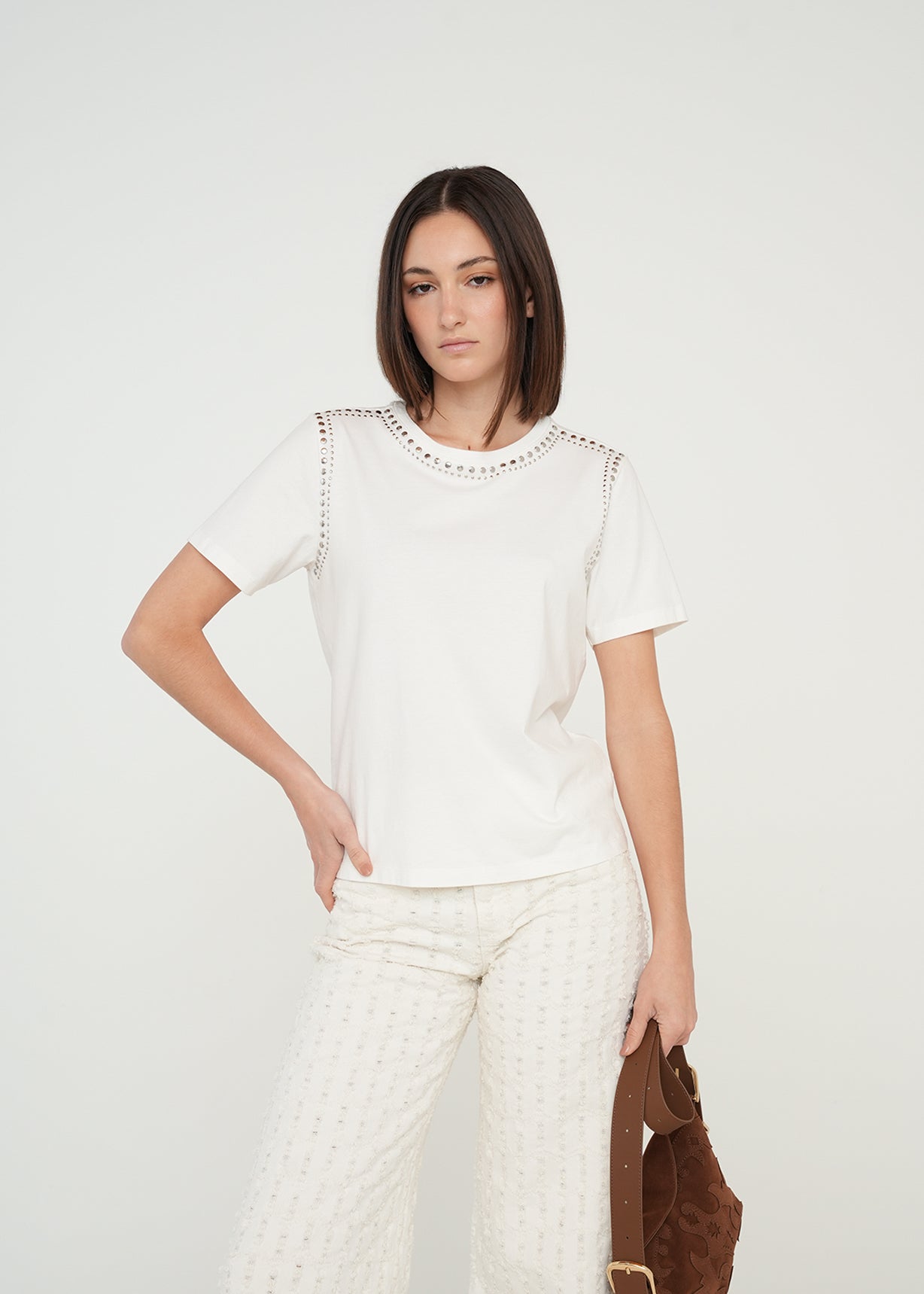 Camiseta con taches - Crudo 14_409G060_CRU111001_0