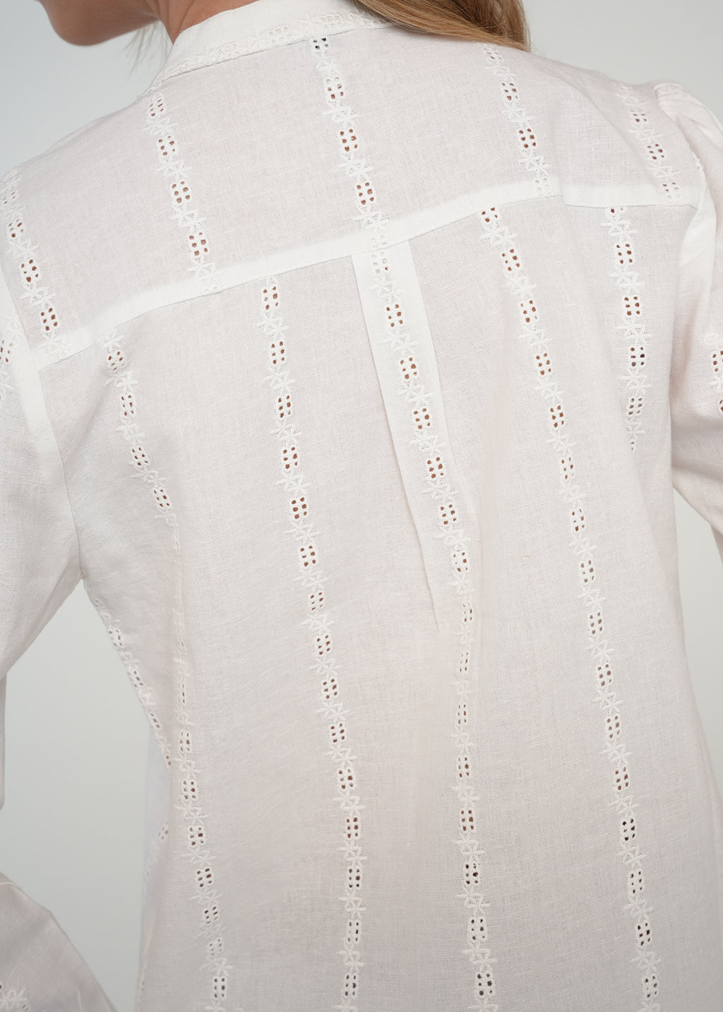 Camisa manga larga con detalles desagujados - Crudo 14_411H015_CRU111001_6