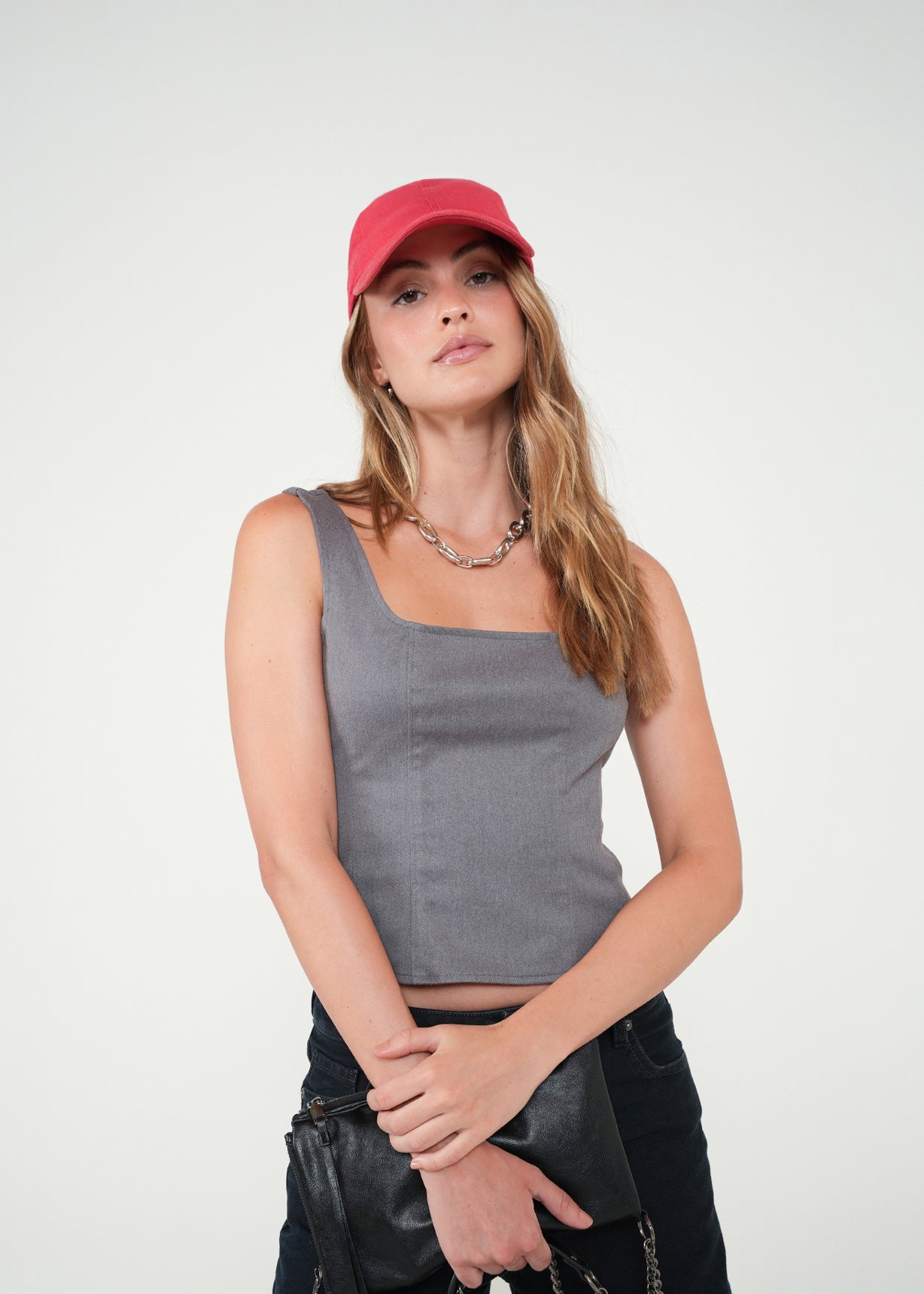 Camisa tipo corsé - Gris 14_411H330_GRI184005_0