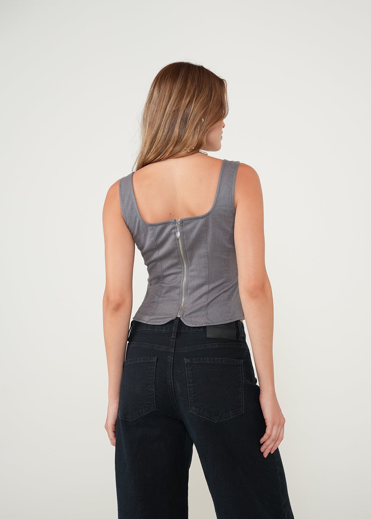 Camisa tipo corsé - Gris 14_411H330_GRI184005_5