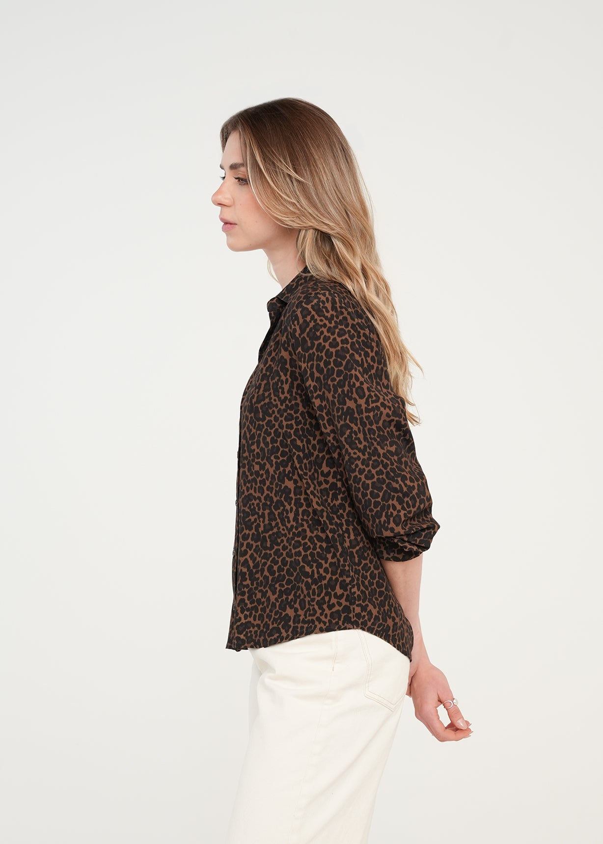 Camisa clásica de animal print - Café 14_411H334_CAF181018_5