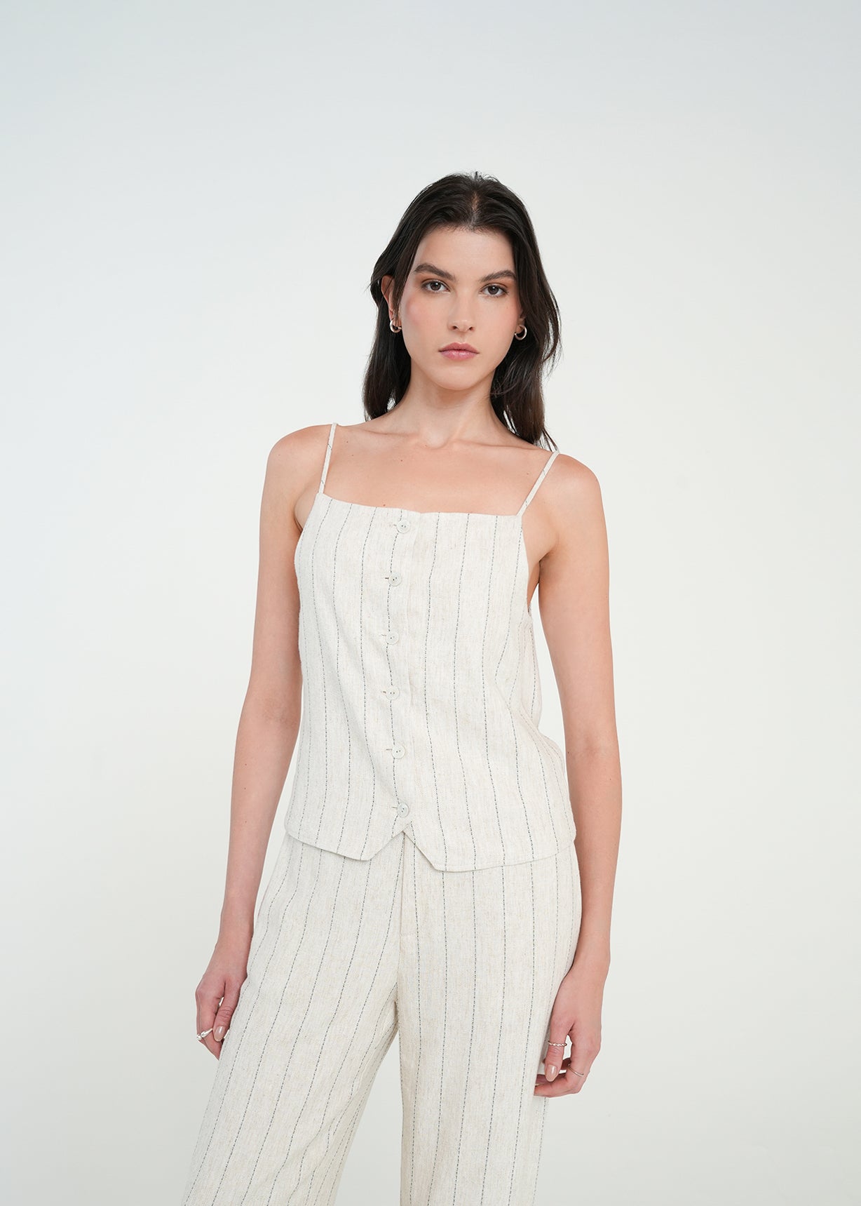 Camisa con botones de tiras - Crudo 14_411H365_CRU110104_0