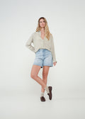 Camisa manga larga con brillos - Beige 14_412H307_BEI156307_3