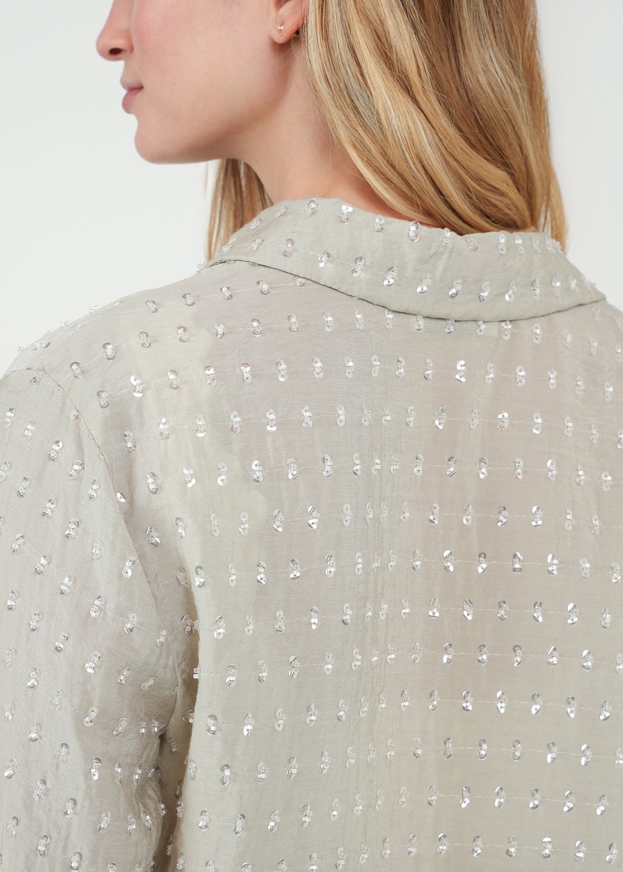 Camisa manga larga con brillos - Beige 14_412H307_BEI156307_6