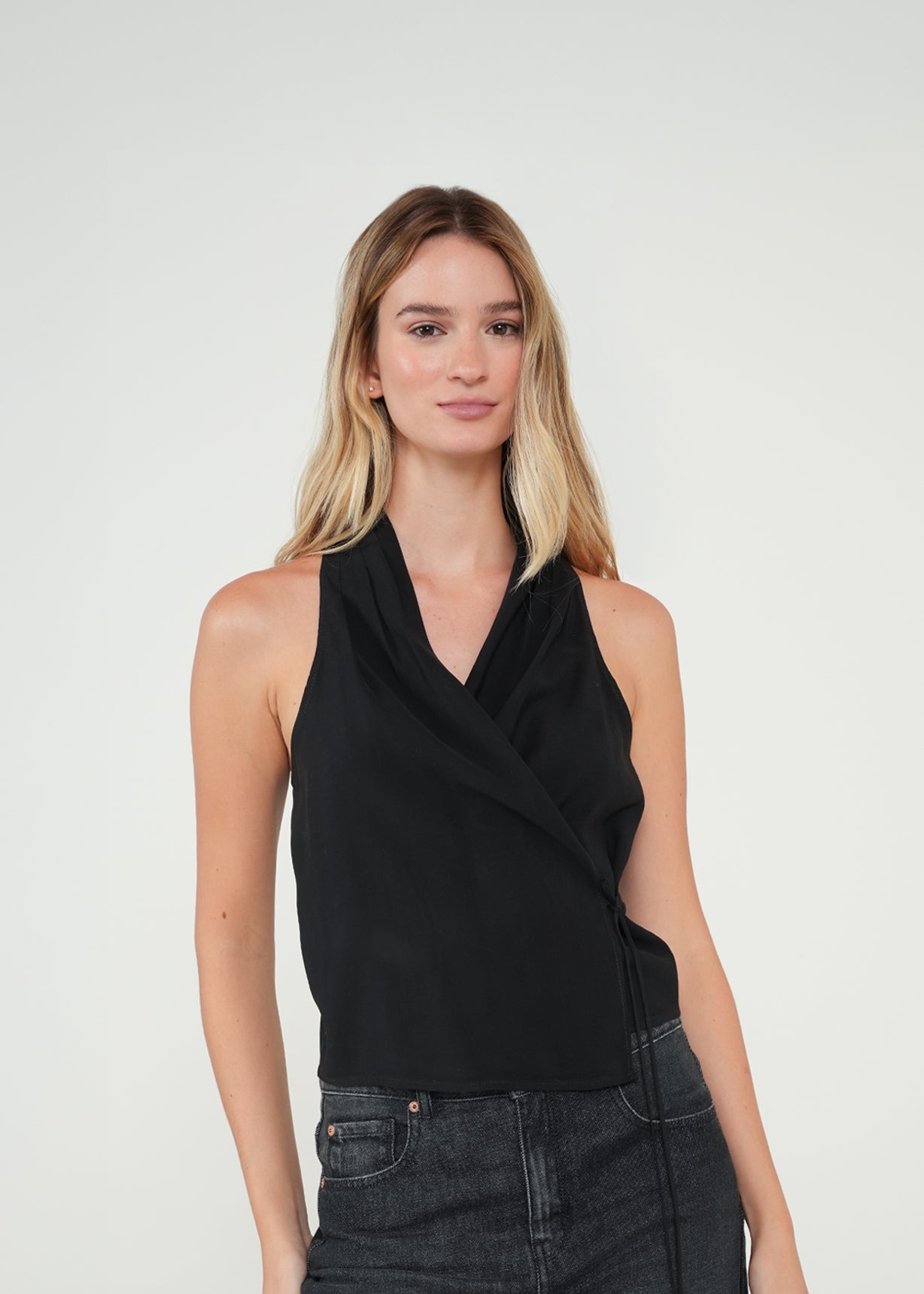 Camisa para anudar en costado - Negro 14_412H332_NEG193909_0