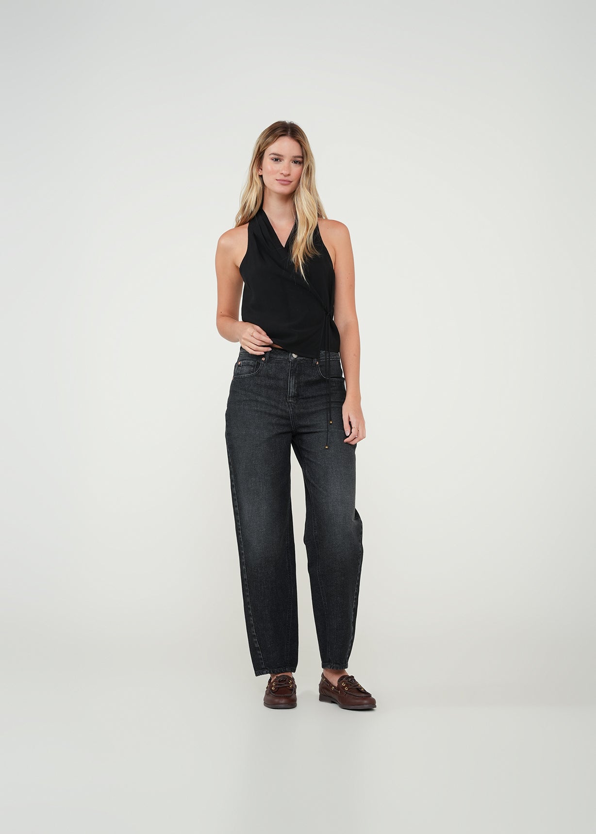 Camisa para anudar en costado - Negro 14_412H332_NEG193909_3