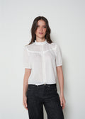 Camisa con volumen en mangas - Crudo 14_412H341_CRU111001_0