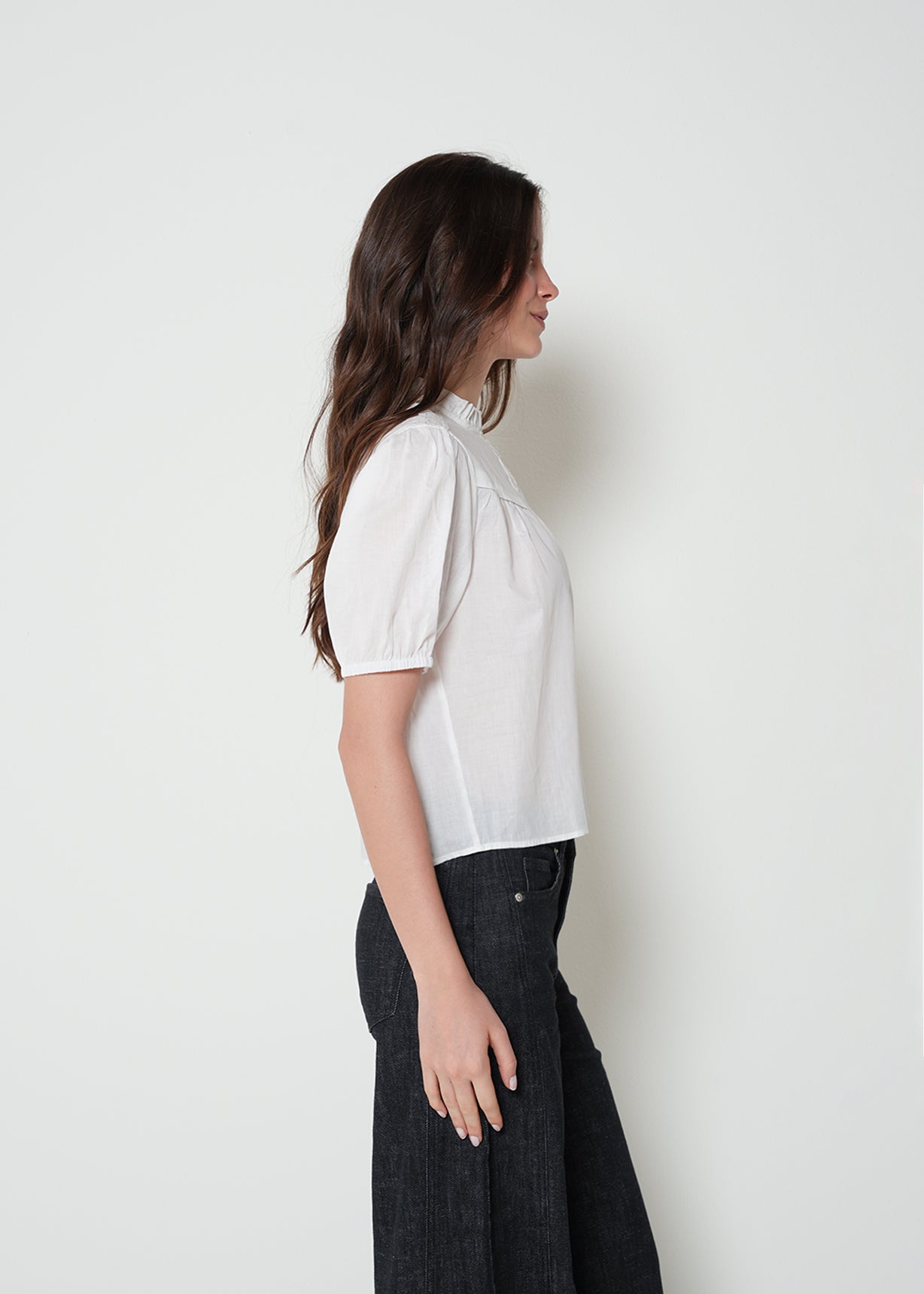 Camisa con volumen en mangas - Crudo 14_412H341_CRU111001_5