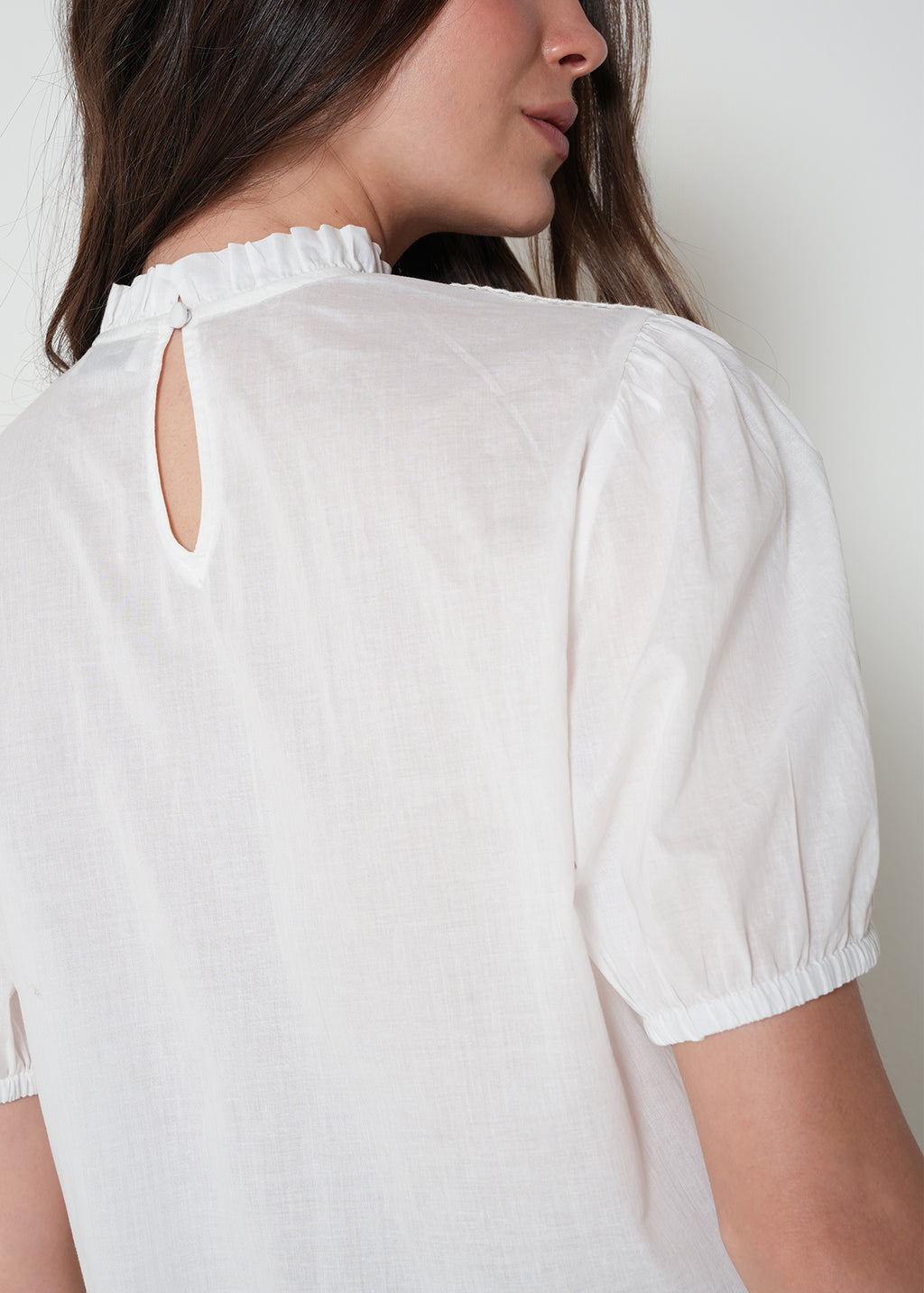 Camisa con volumen en mangas - Crudo 14_412H341_CRU111001_6