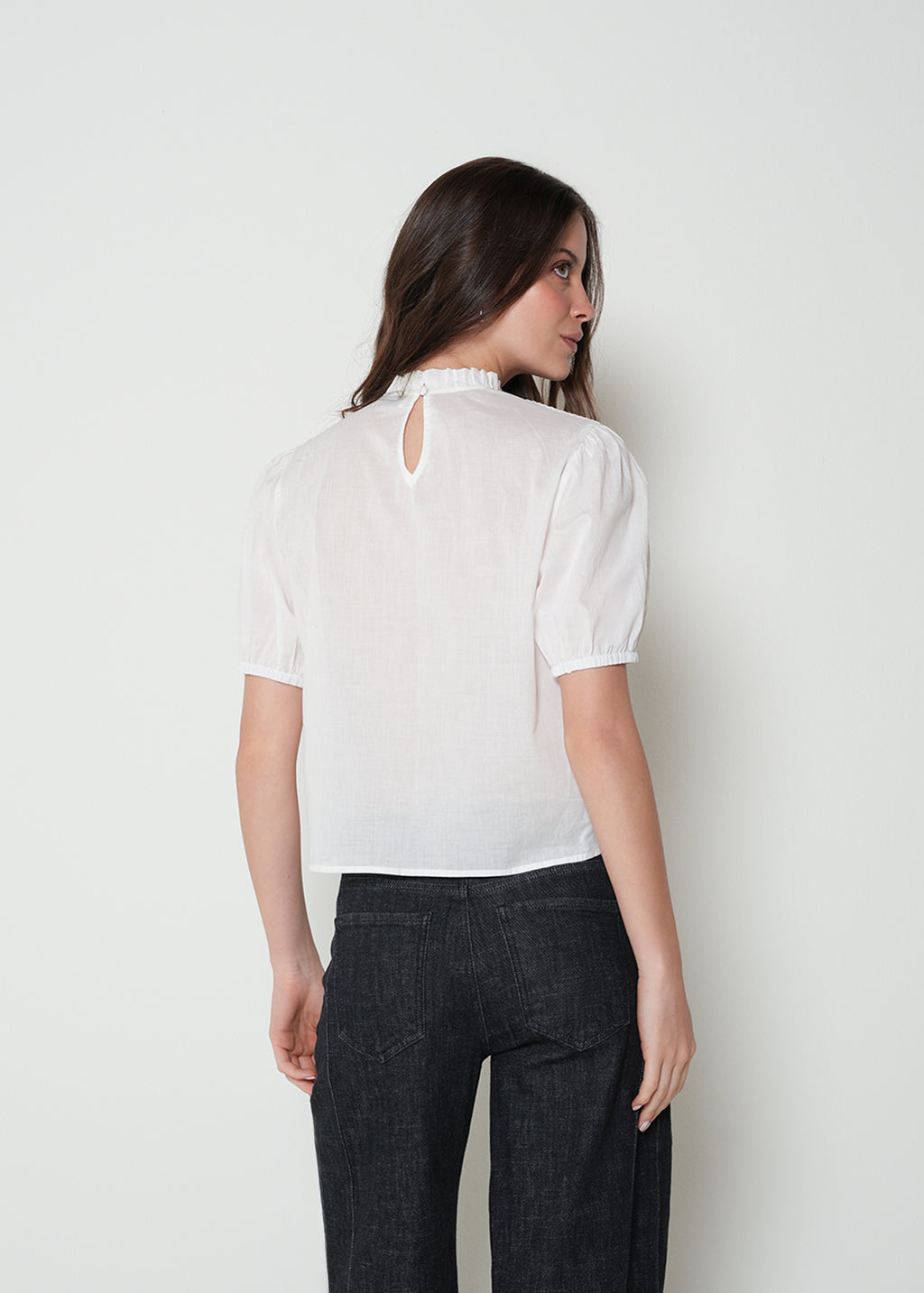 Camisa con volumen en mangas - Crudo 14_412H341_CRU111001_7
