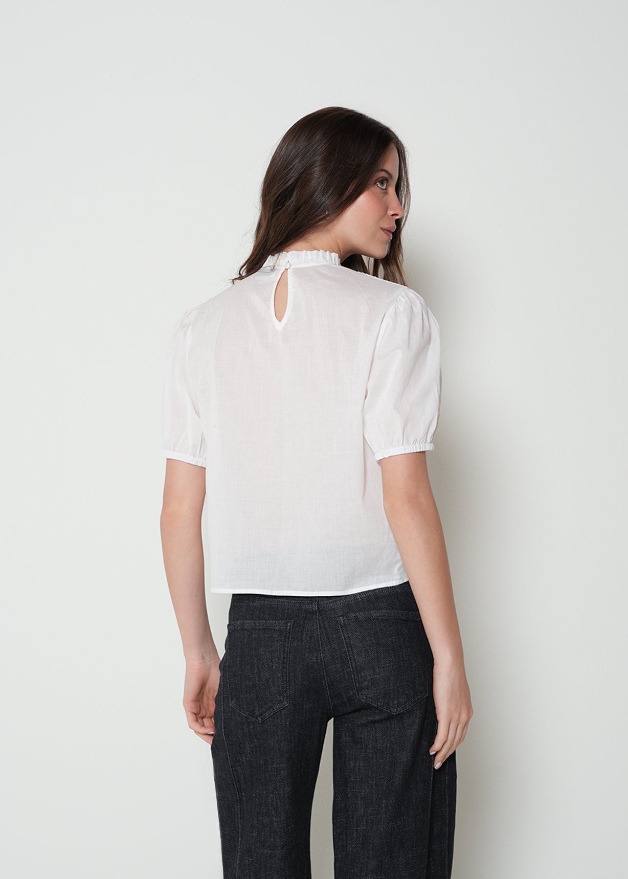 Camisa con volumen en mangas - Crudo 14_412H341_CRU111001_7
