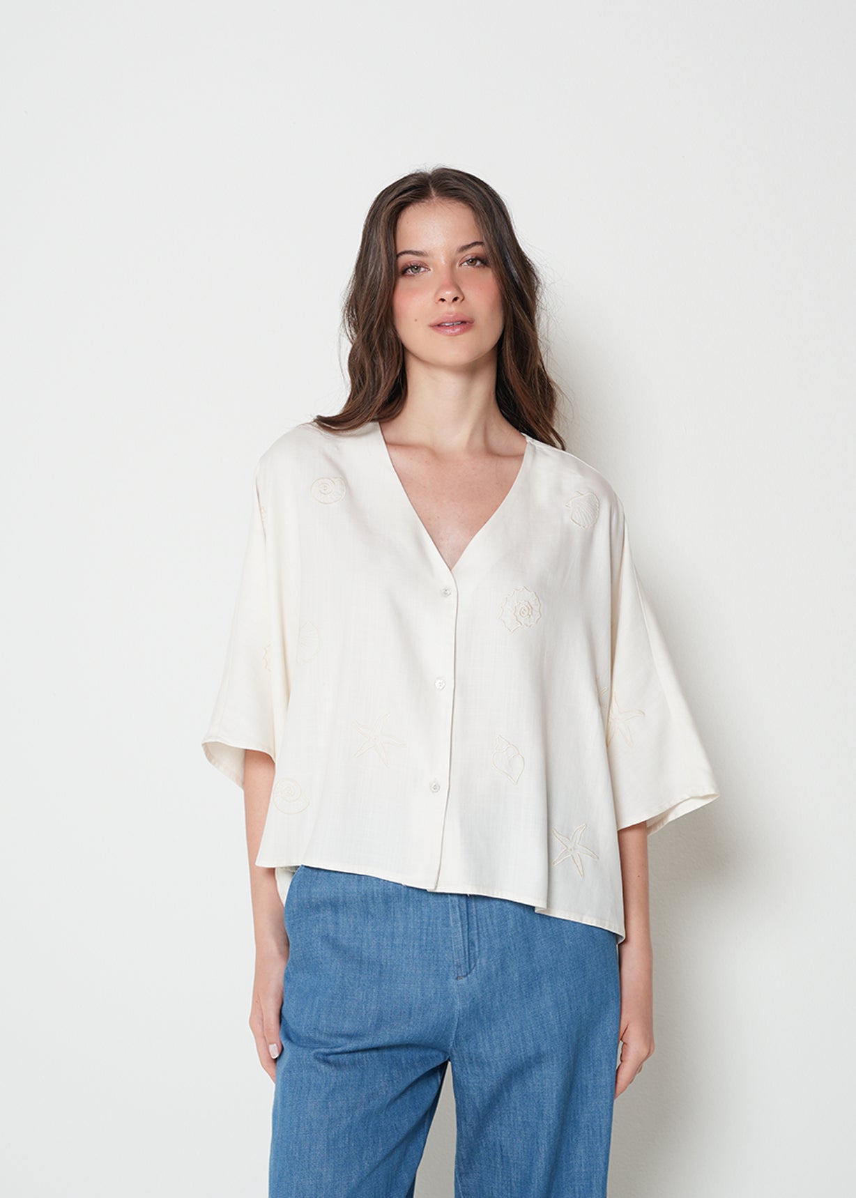 Camisa con bordado marino - Crudo 14_412H343_CRU110605_0