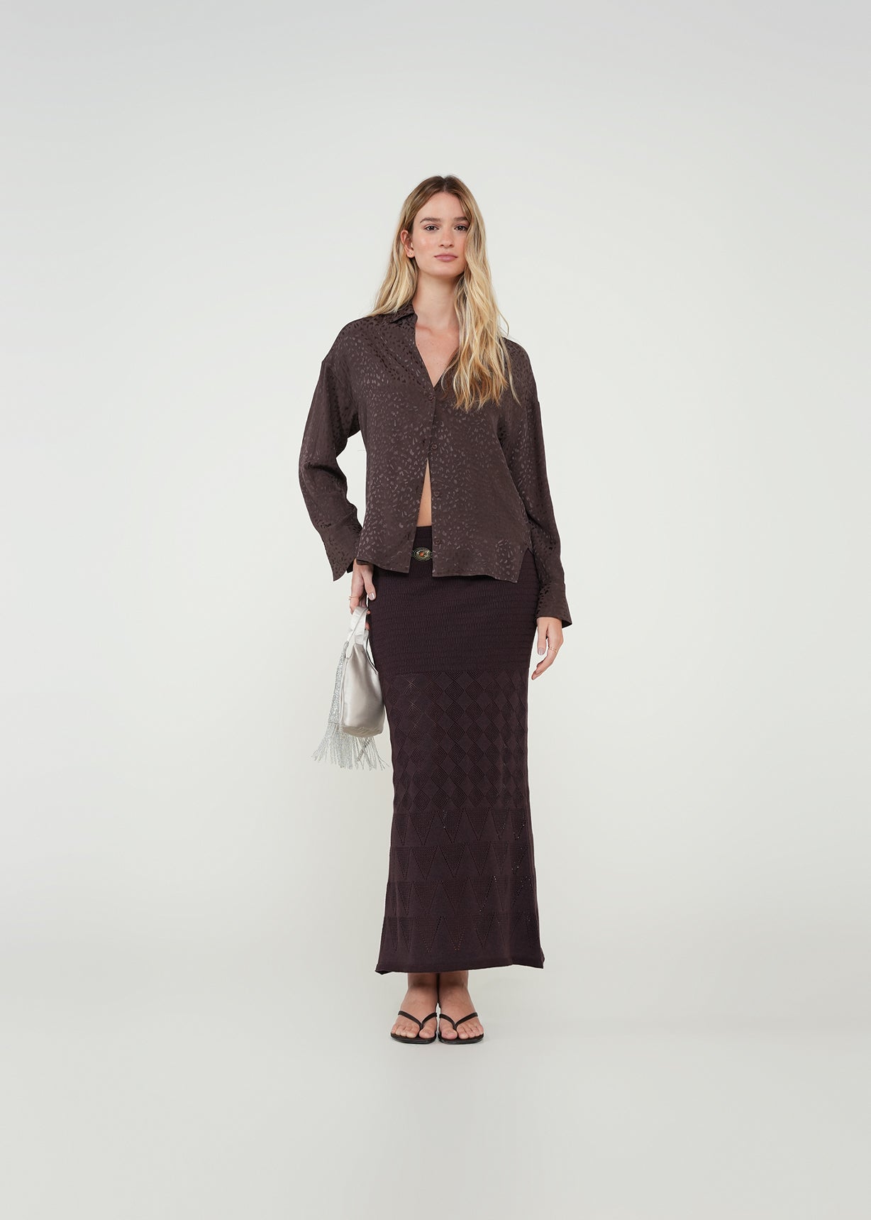 Camisa de animal print con brillo - Café 14_412H346_CAF191016_0