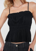 Camisa de tiras semiajustada - Negro 14_412H351_NEG193909_0