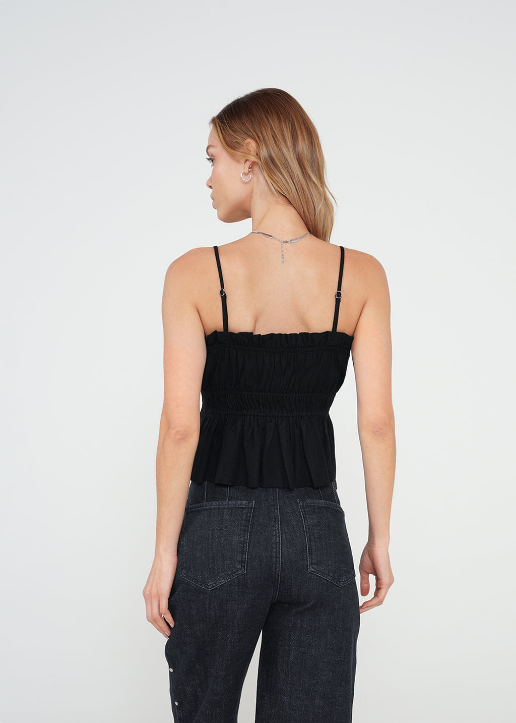 Camisa de tiras semiajustada - Negro 14_412H351_NEG193909_7