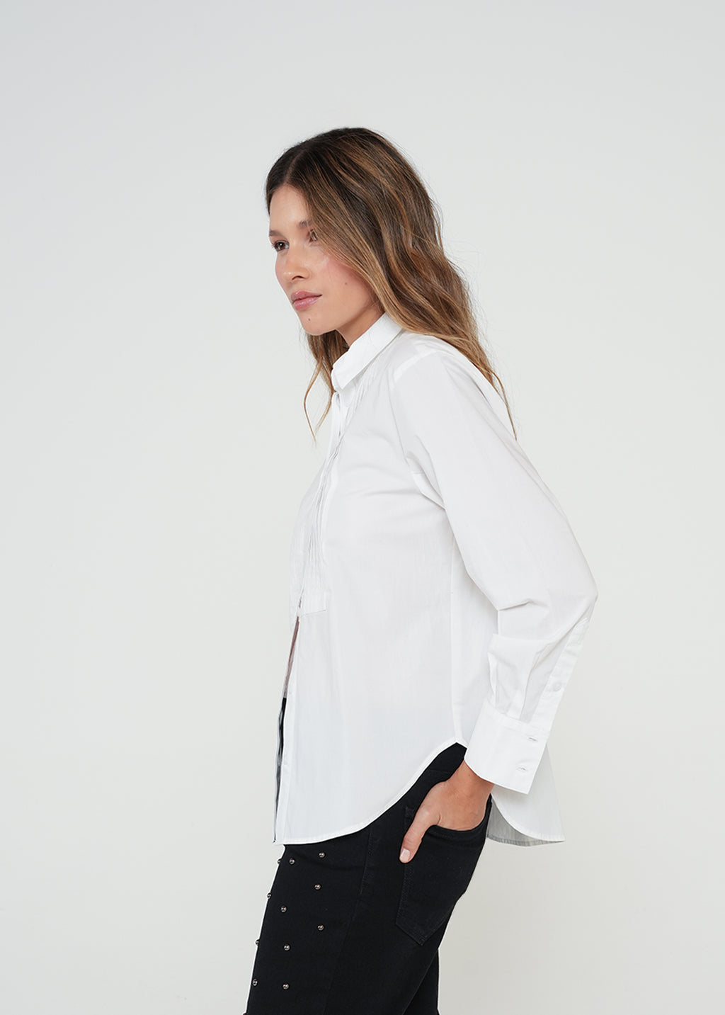 Camisa clásica con pliegues - Crudo 14_412H352_CRU111001_4