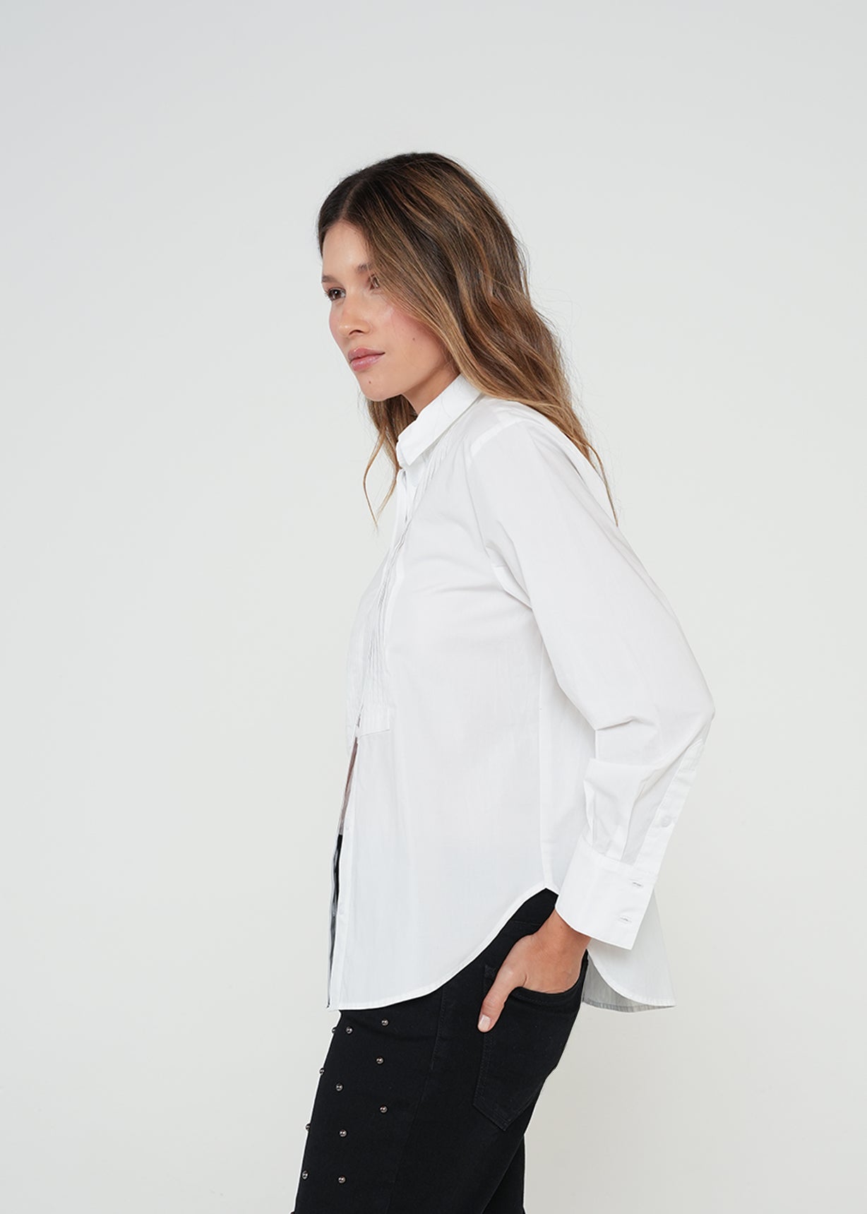 Camisa clásica con pliegues - Crudo 14_412H352_CRU111001_4