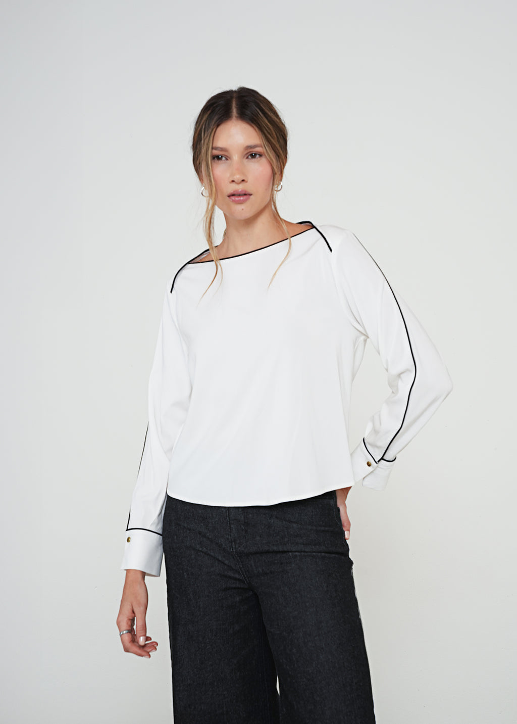 Camisa con líneas en contraste - Crudo 14_412H364_CRU111001_6