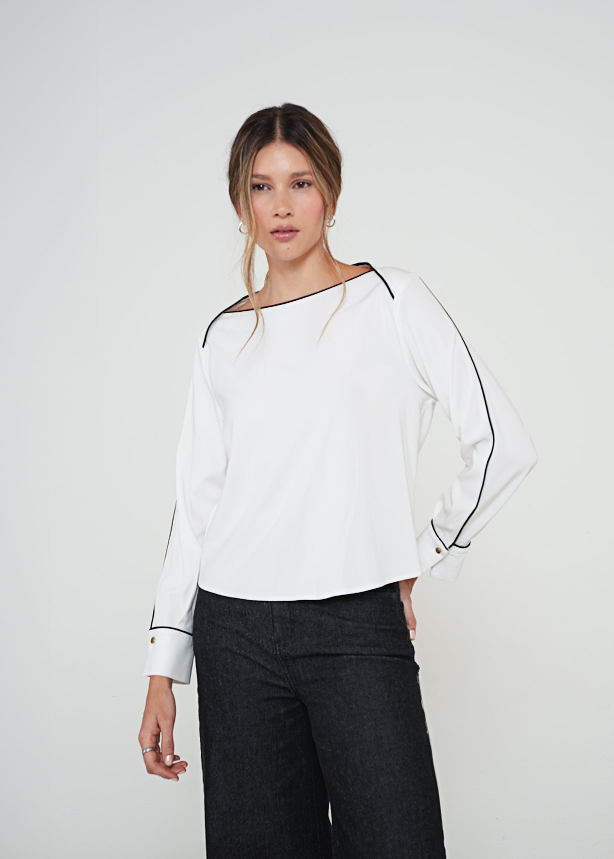 Camisa con líneas en contraste - Crudo 14_412H364_CRU111001_6