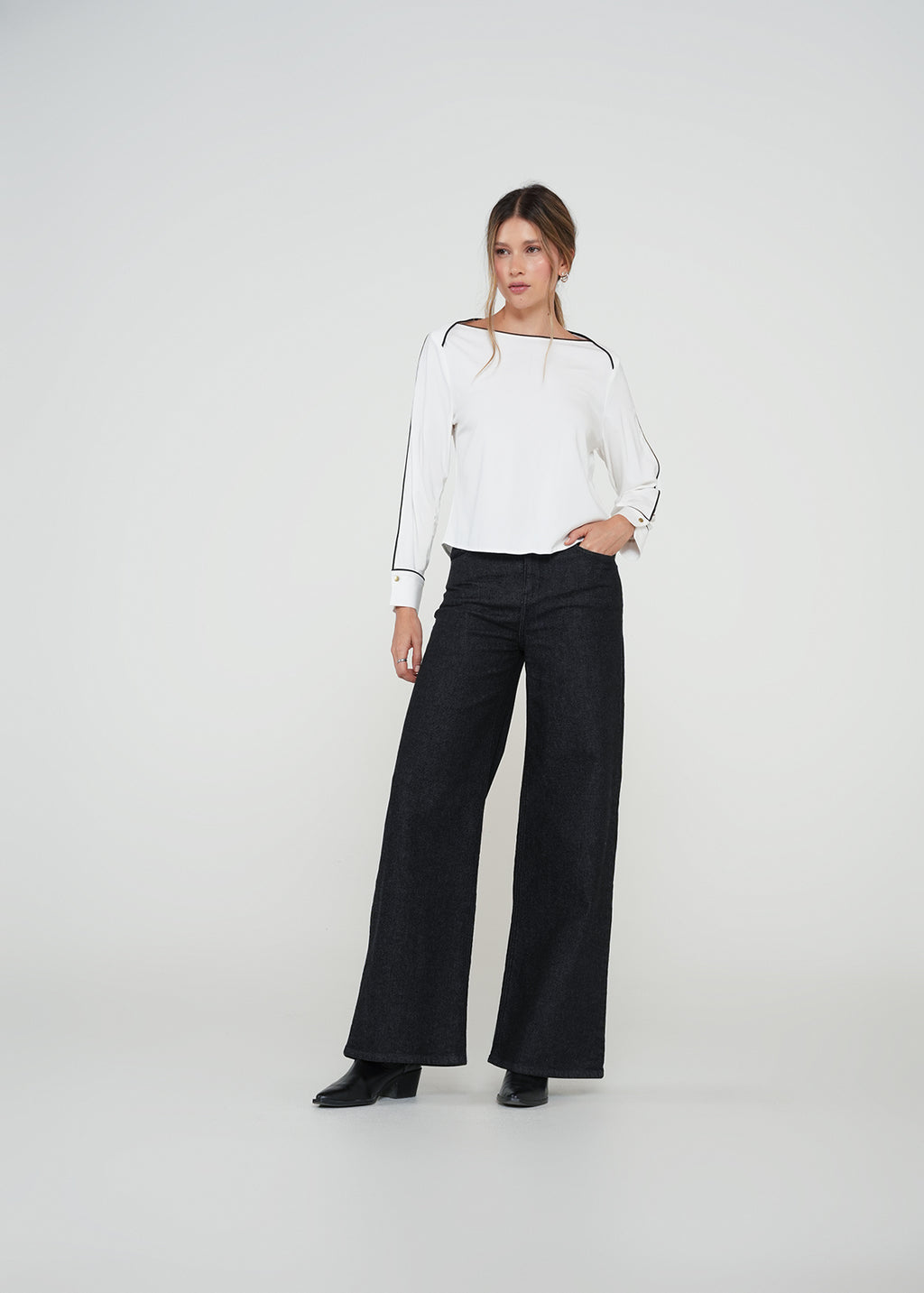 Camisa con líneas en contraste - Crudo 14_412H364_CRU111001_7