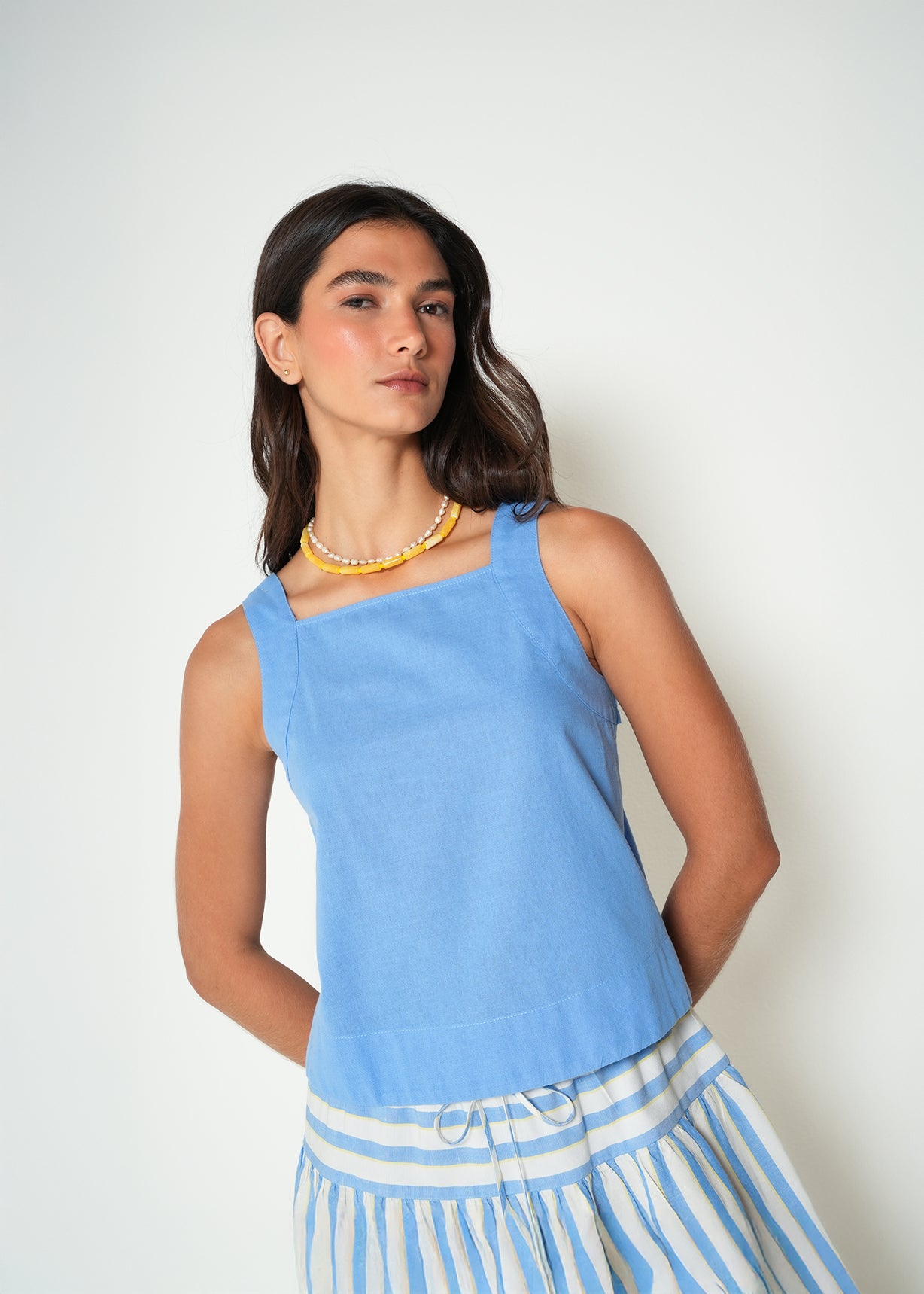 Camisa con detalle en espalda - Azul 14_412H370_AZU173936_0