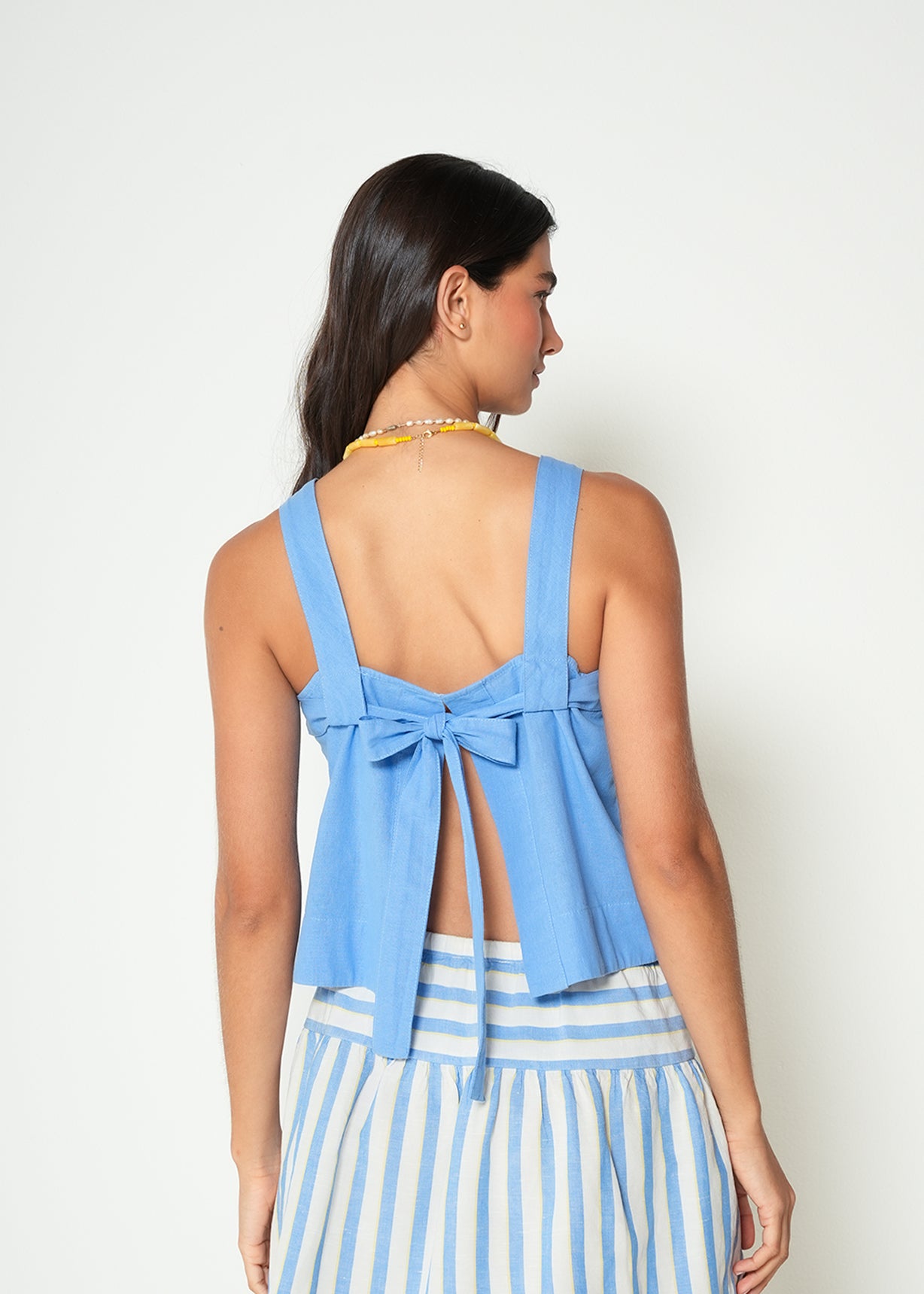 Camisa con detalle en espalda - Azul 14_412H370_AZU173936_7