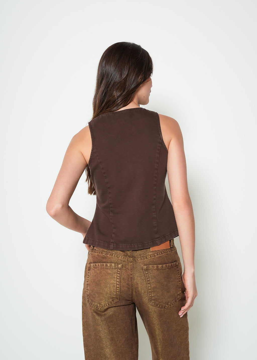 Camisa manga con cierre frontal - Café 14_412H378_CAF191218_7