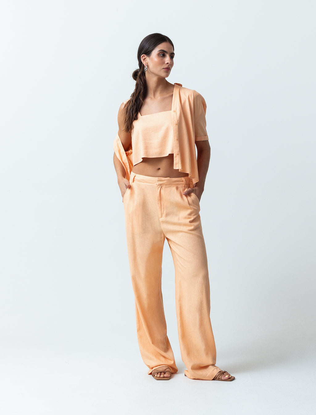 Camisa de escote recto - Naranja 14_413F342_NAR131125_4