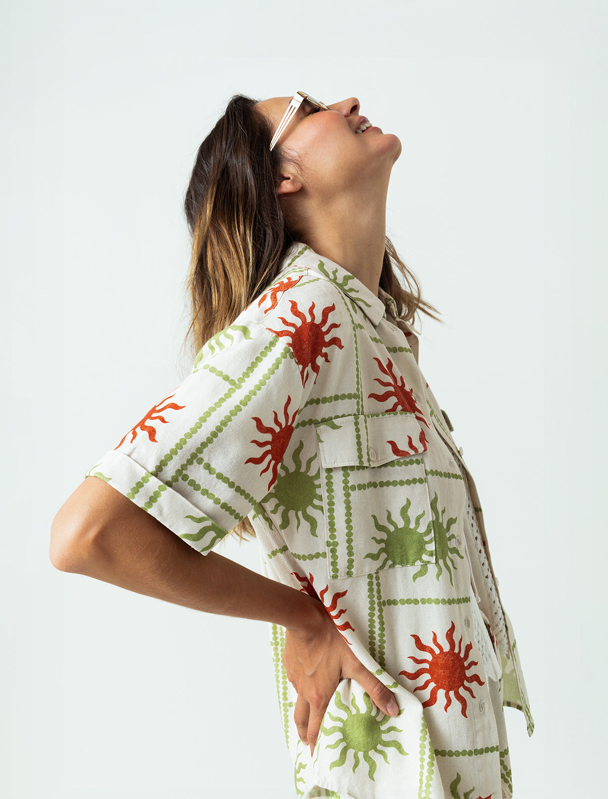 Camisa estampada de botones - Crudo 14_413F382_CRU110605_4